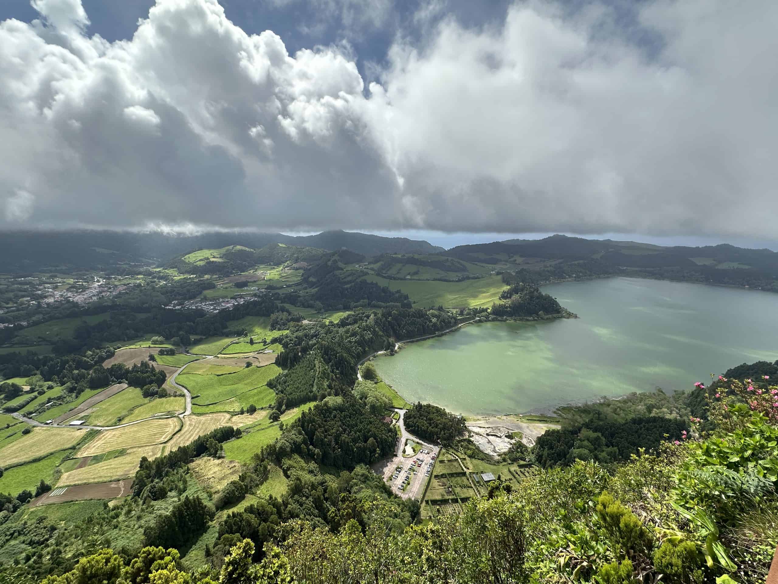 Furnas lake and village