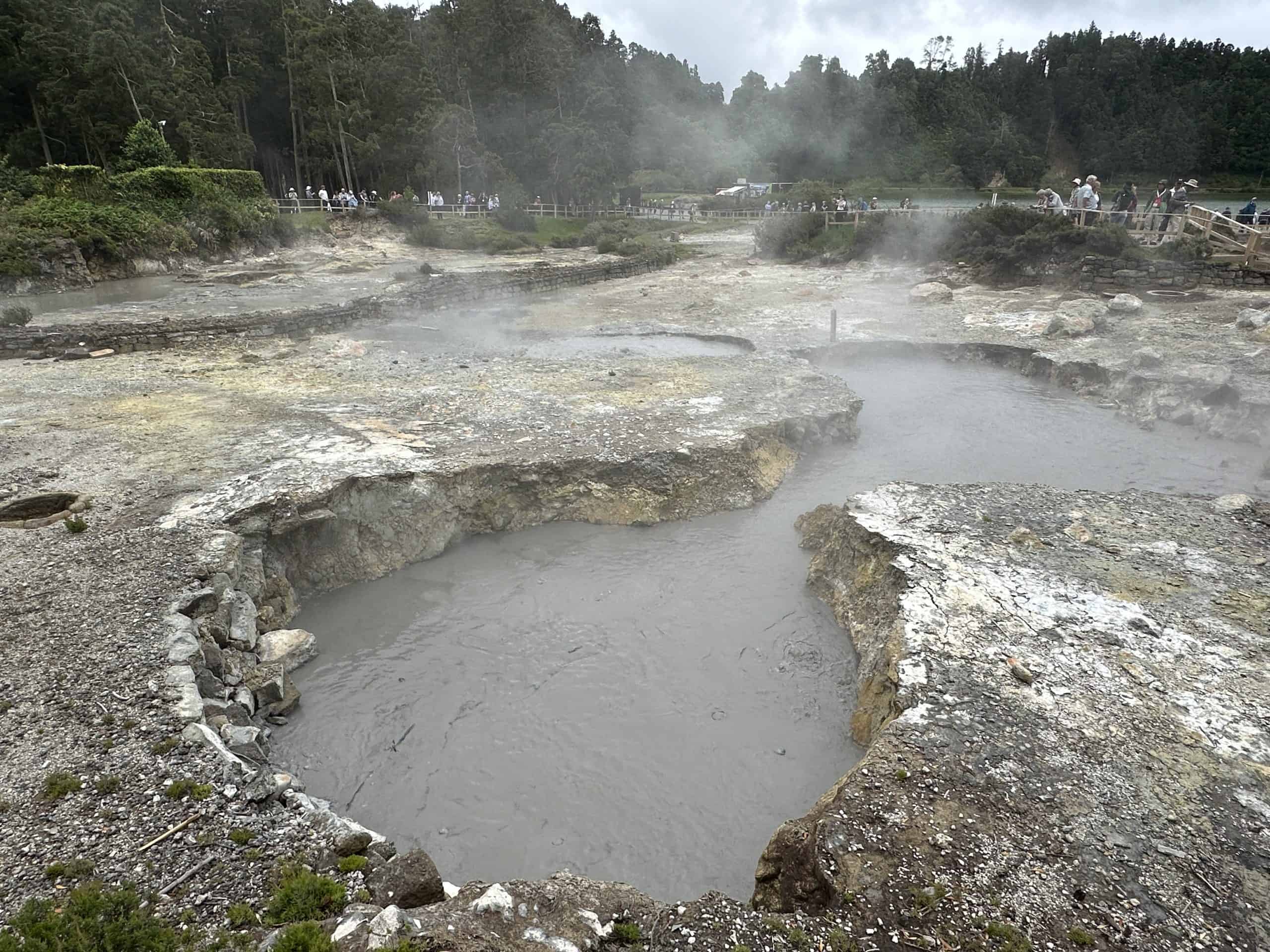 Bubbling hot pools