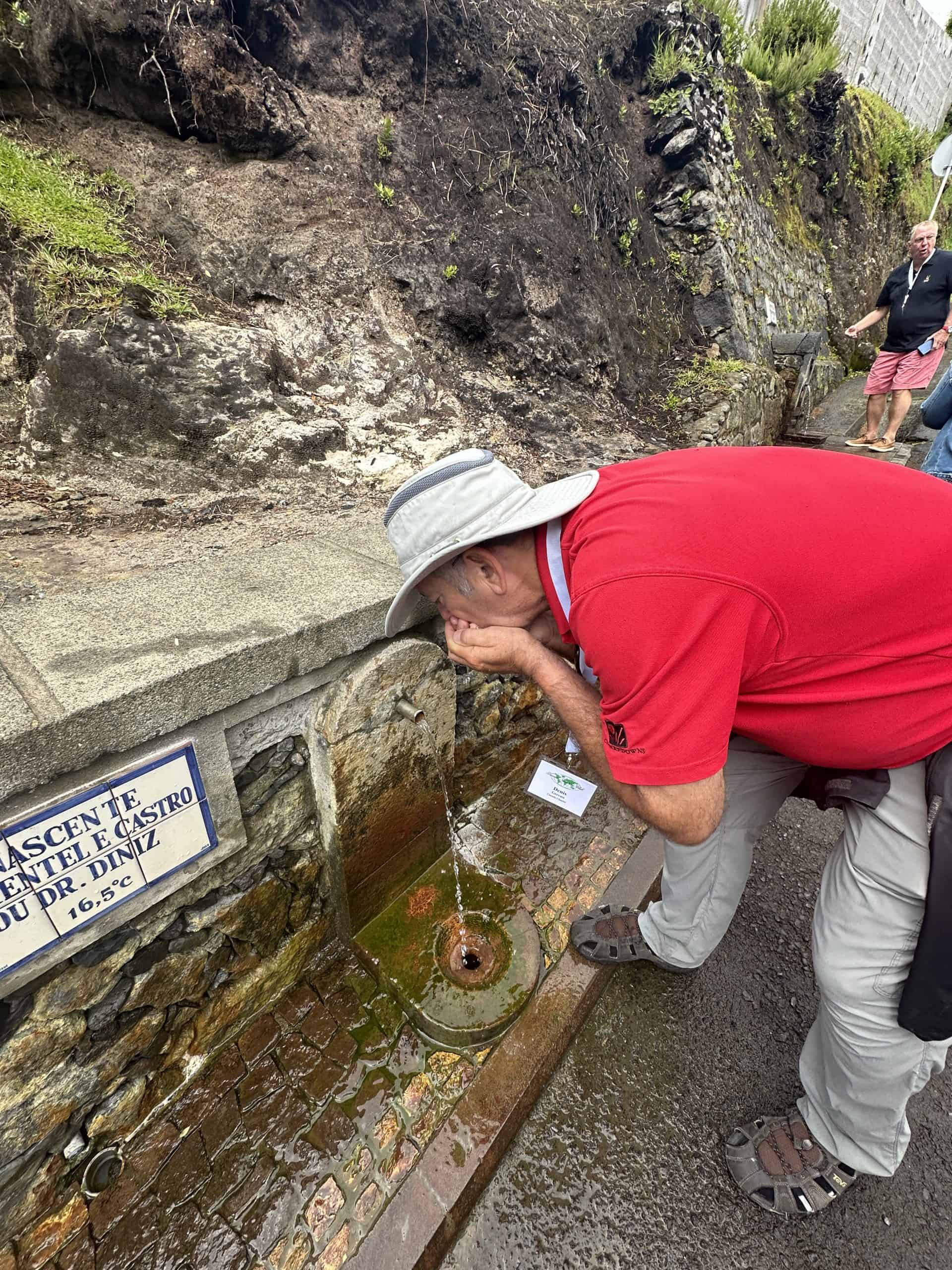 Tasting the spring water