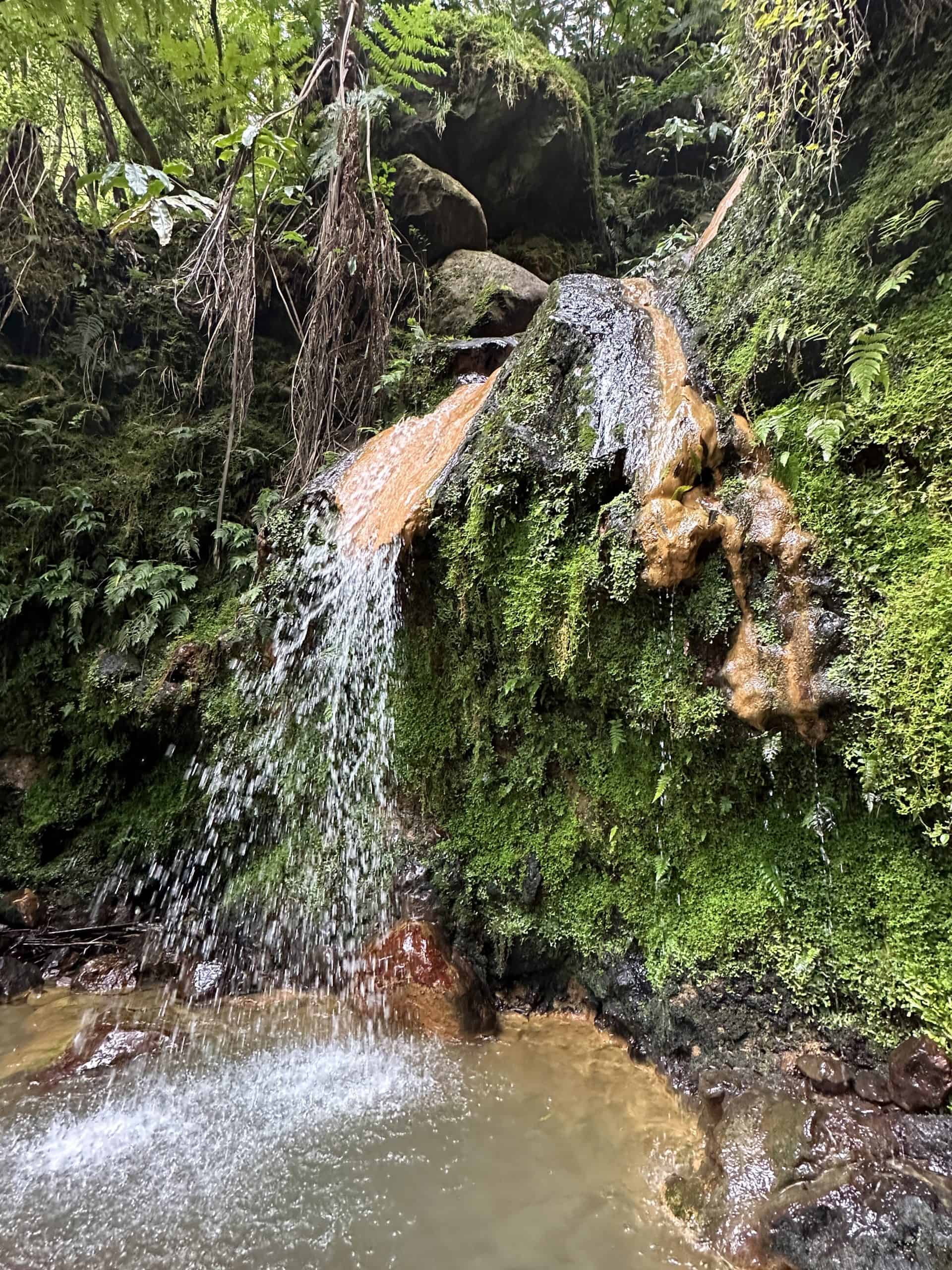 Waterfall in the upper pool