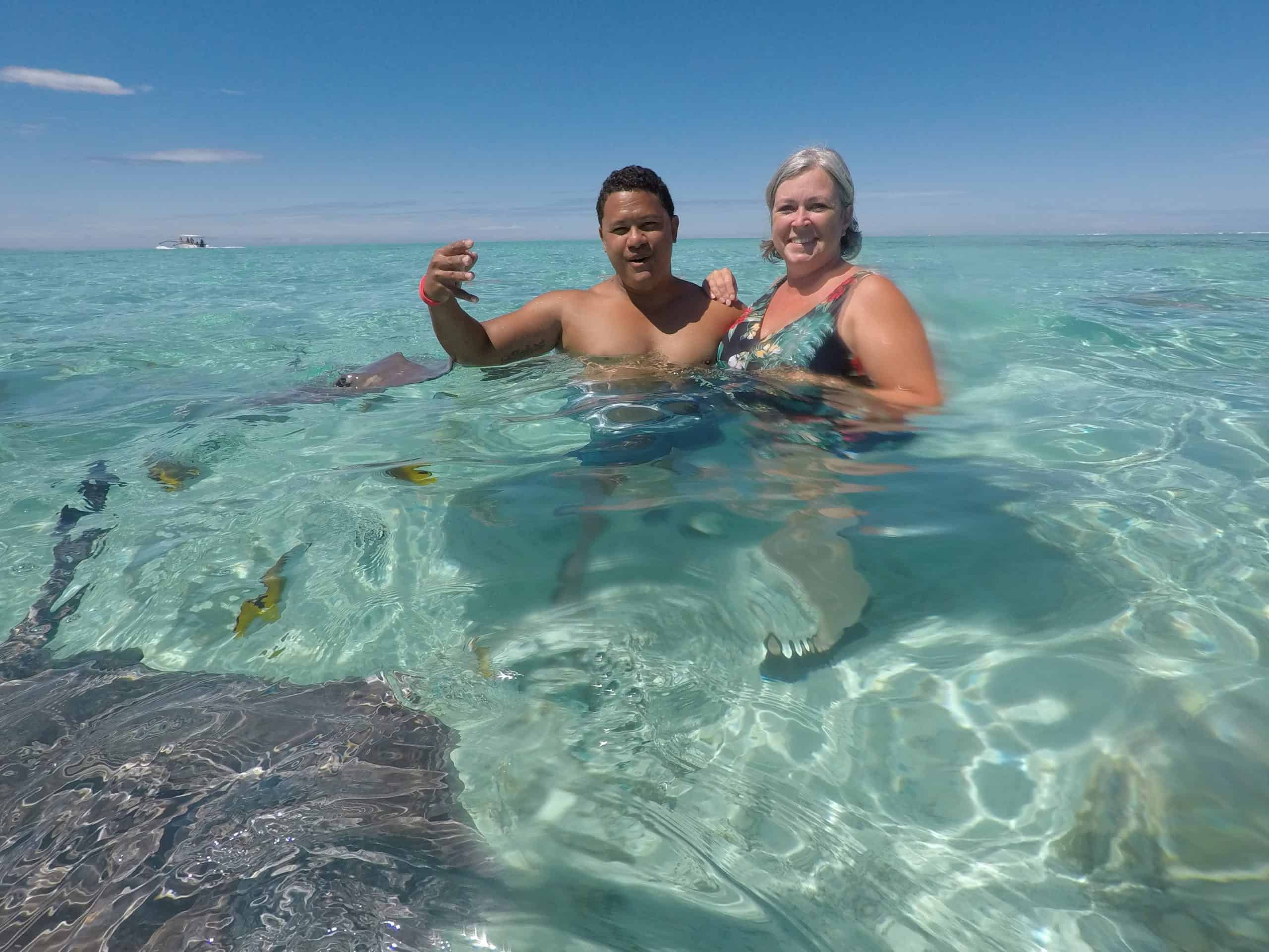 Playing with the manta rays