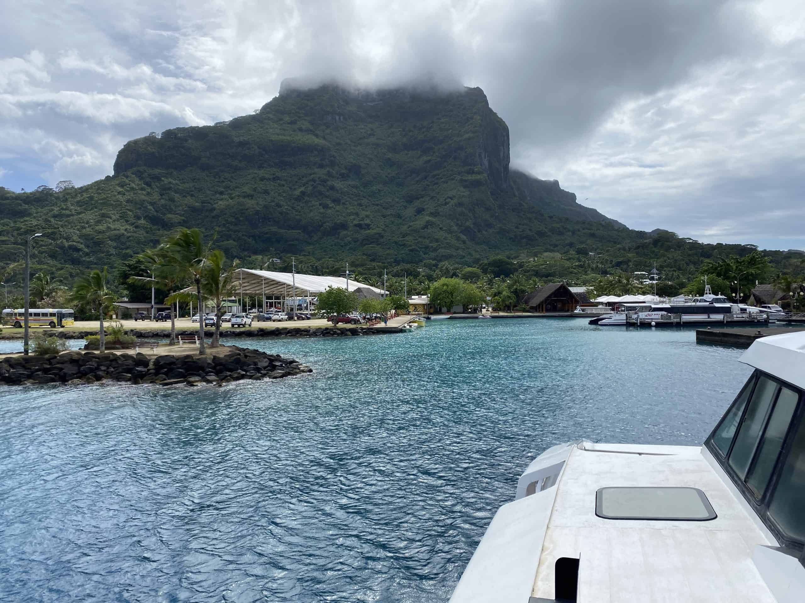 The ferry dock at Vaitape