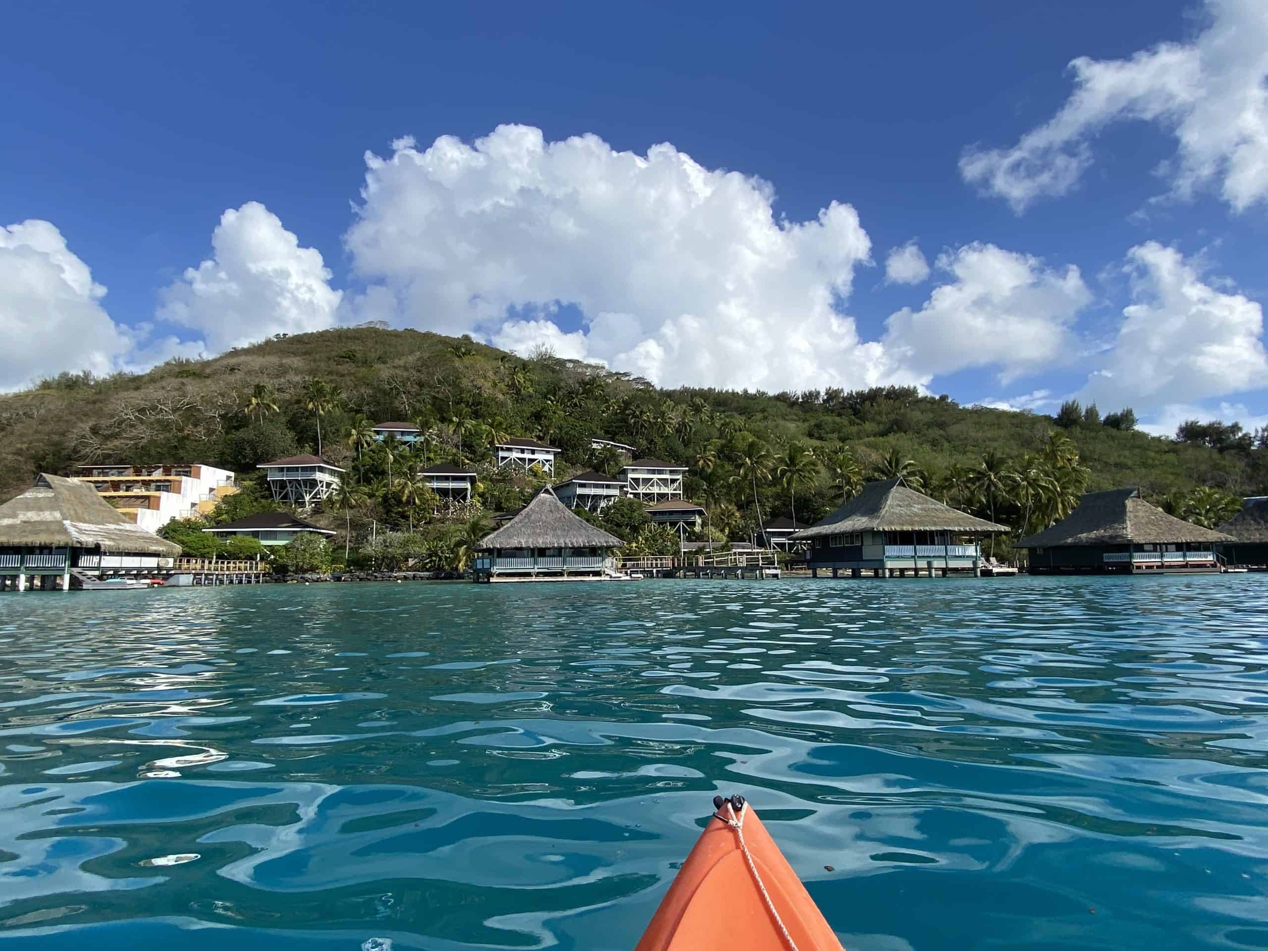 The view from the water looking at the mainland