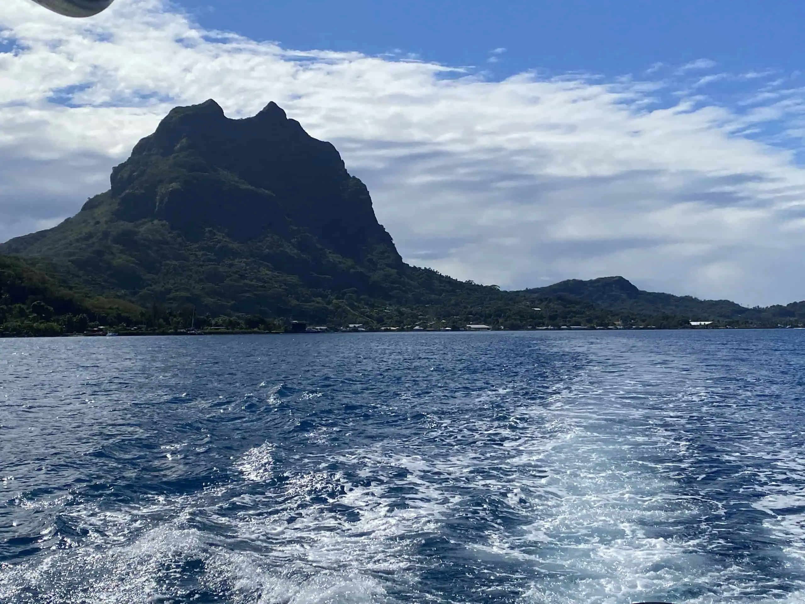The view of the mainland from the water