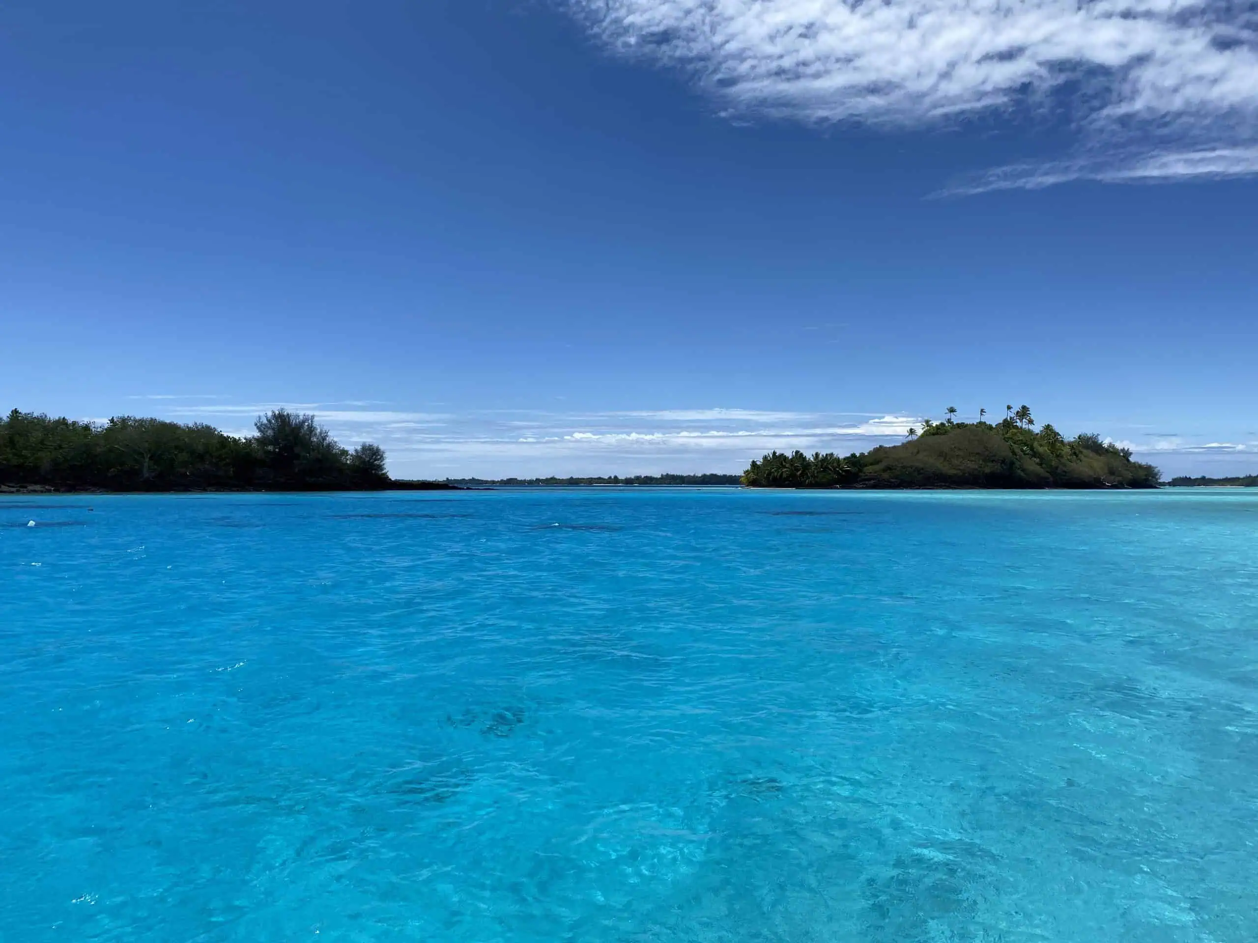 The beautiful Bora Bora lagoon