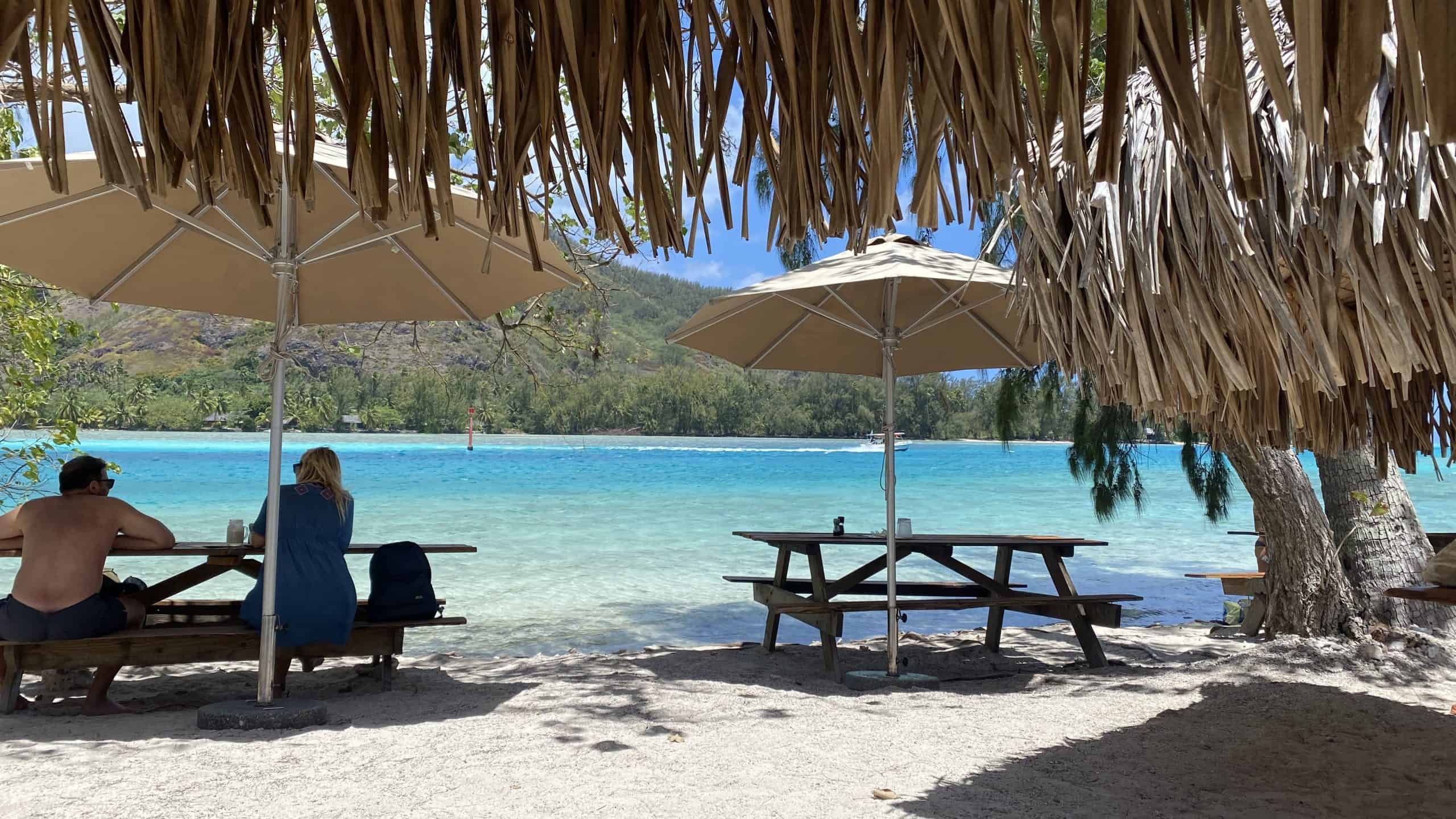 Tables set up at Coco Beach