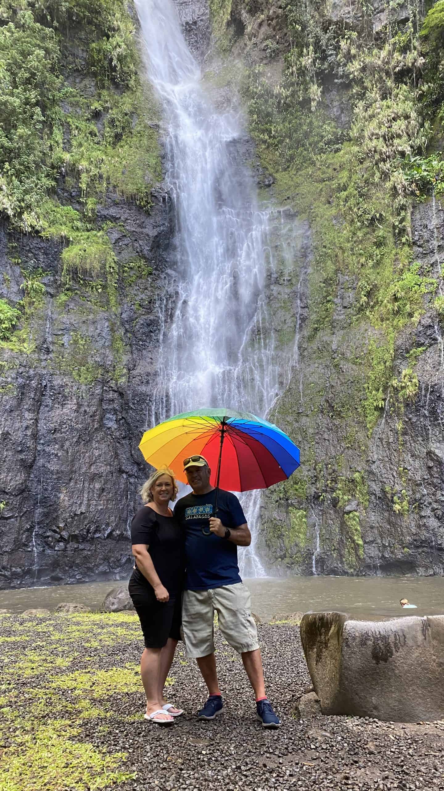 Our photo in front of the falls