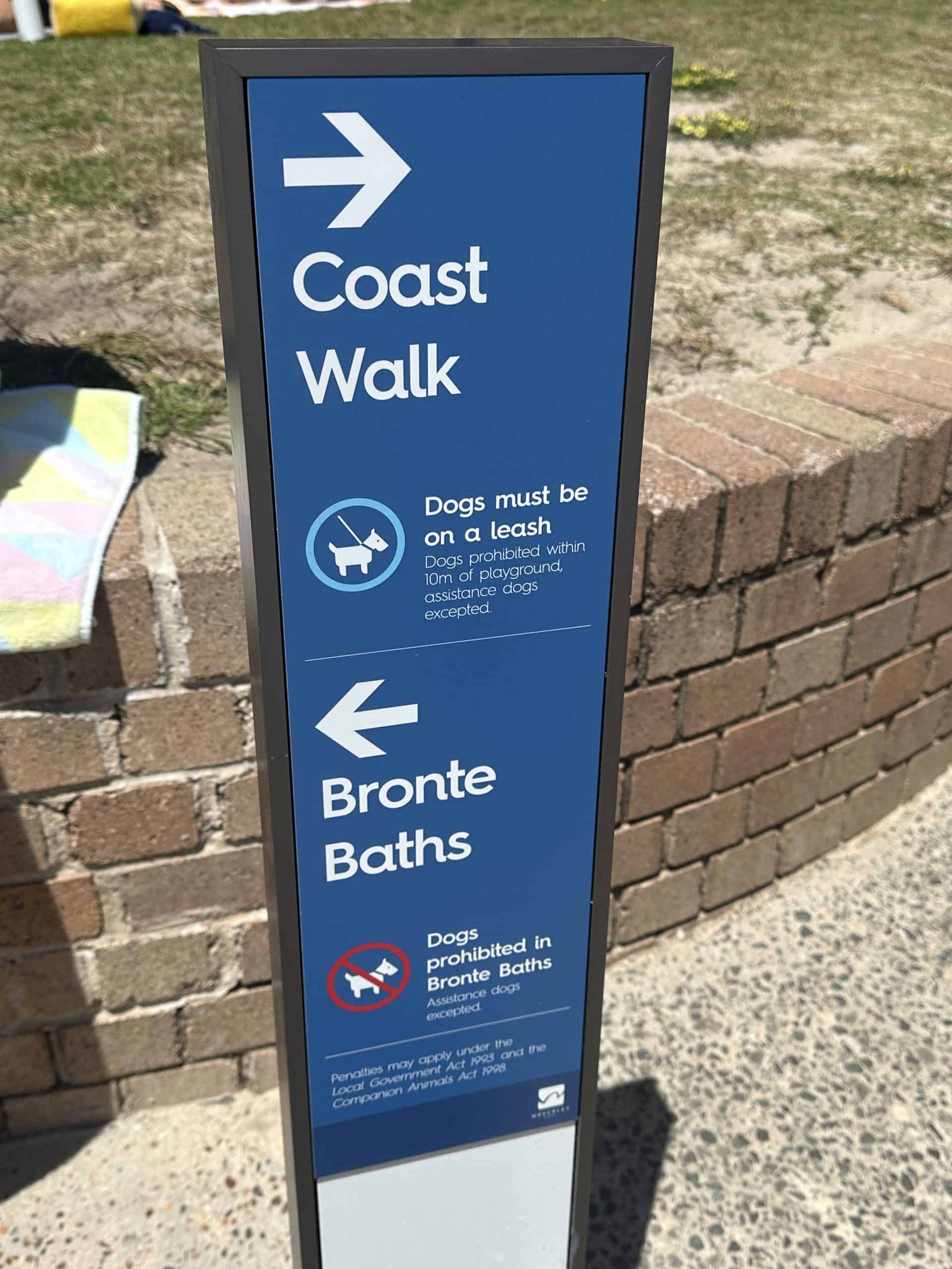 Directional signage to get back on the path