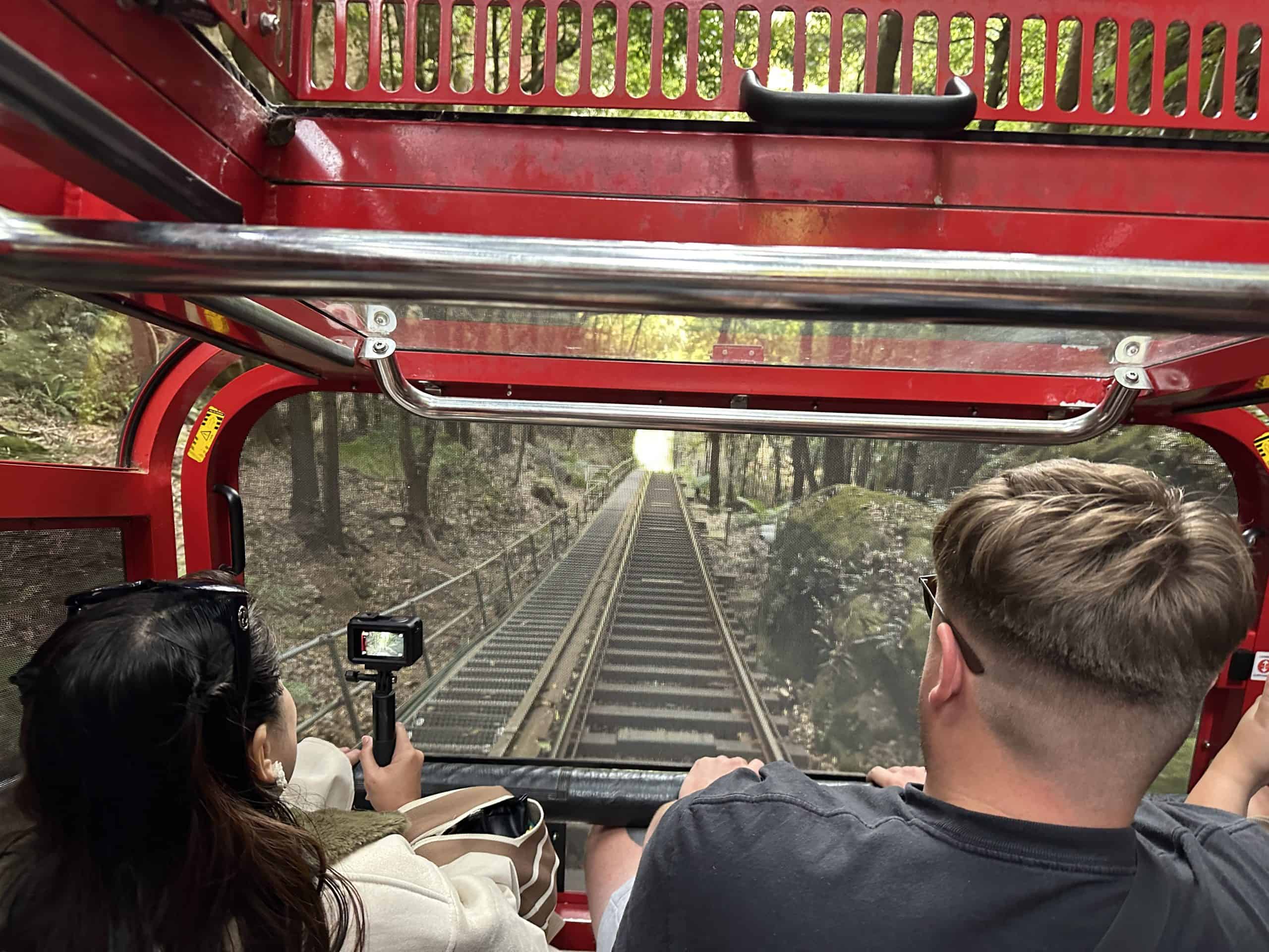 View from inside the steepest vertical railway