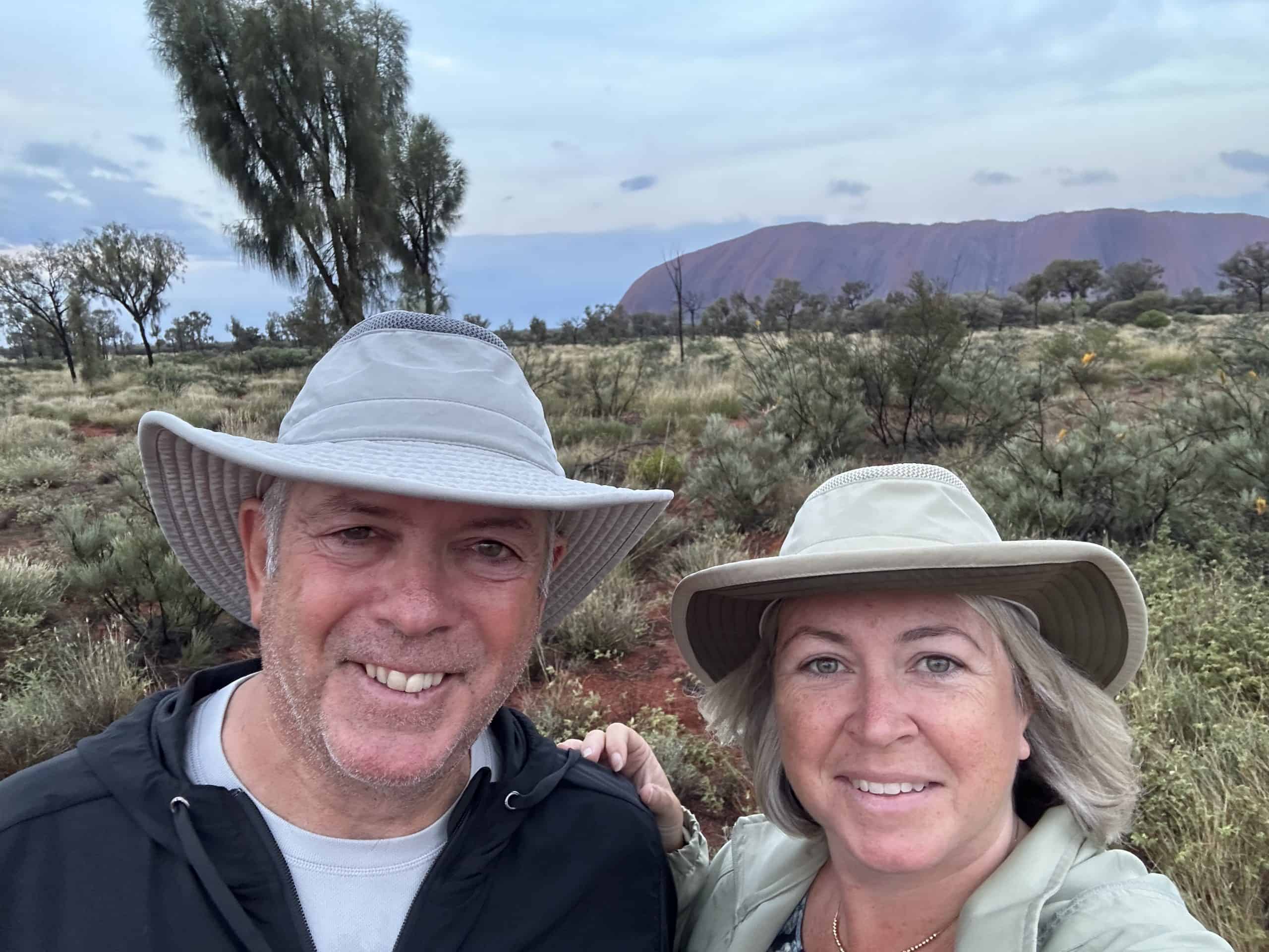 Our selfie in front of Uluru