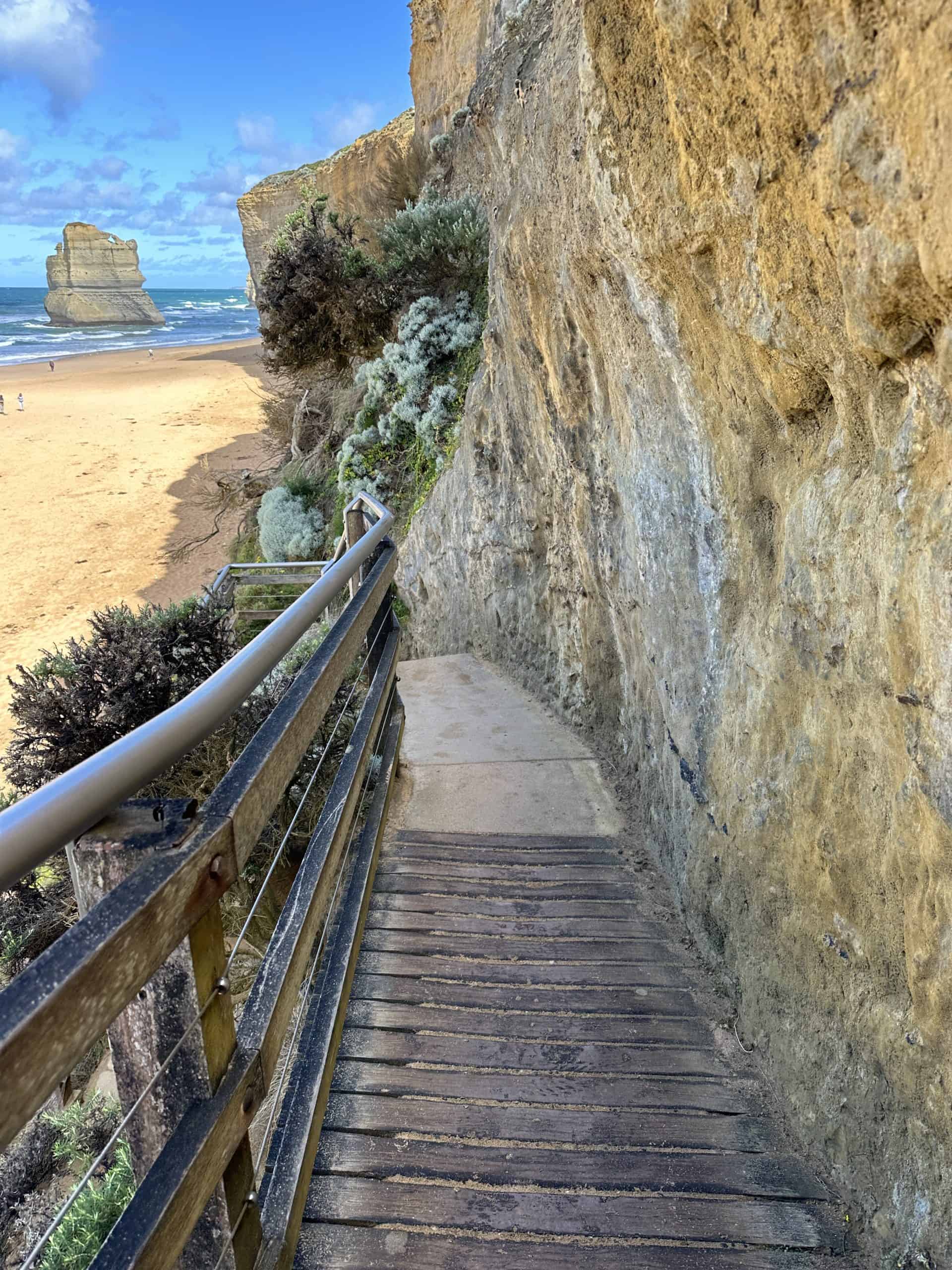 Steps down to the beach