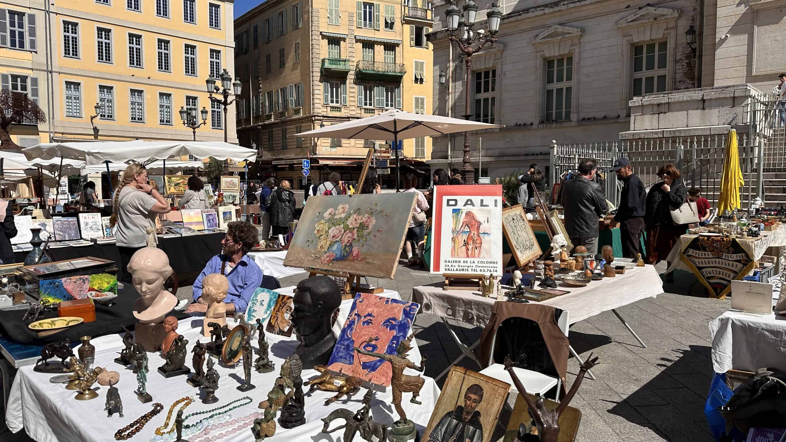 Treasures for sale at the antique market