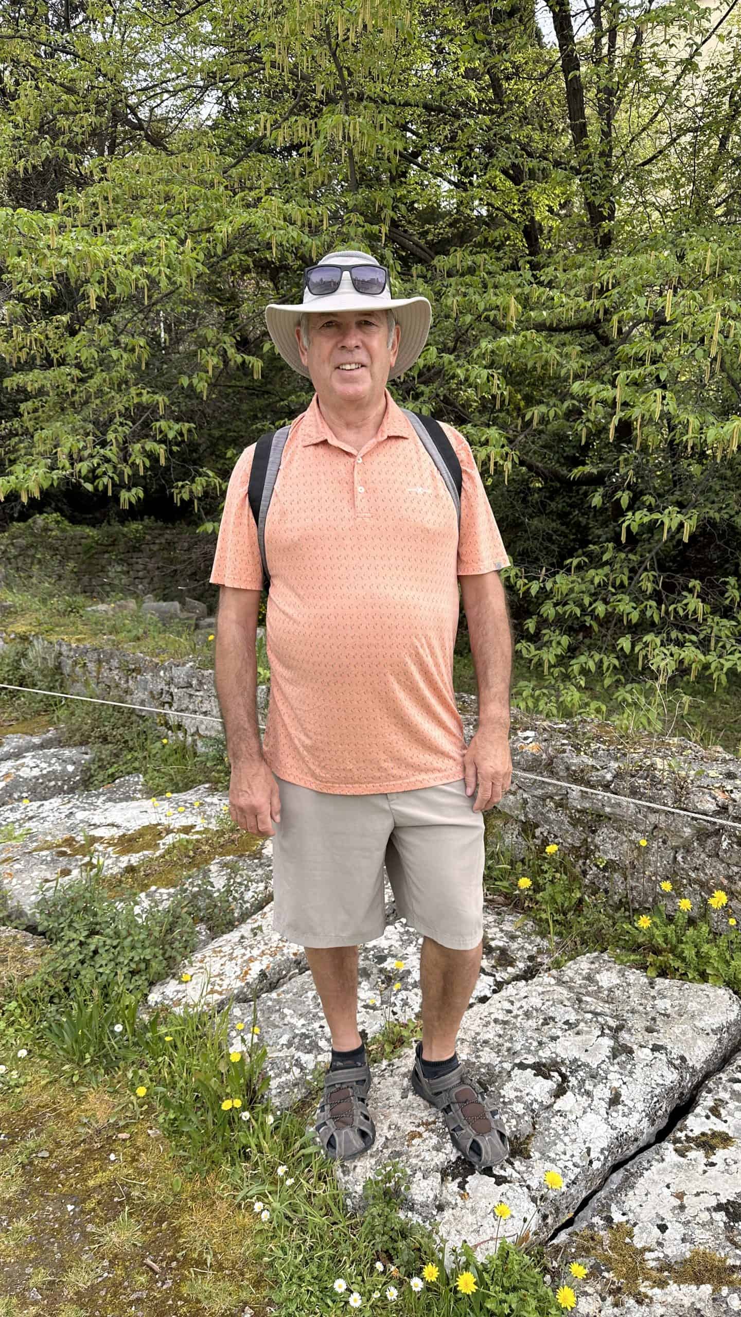 Denis standing on Via Domitia