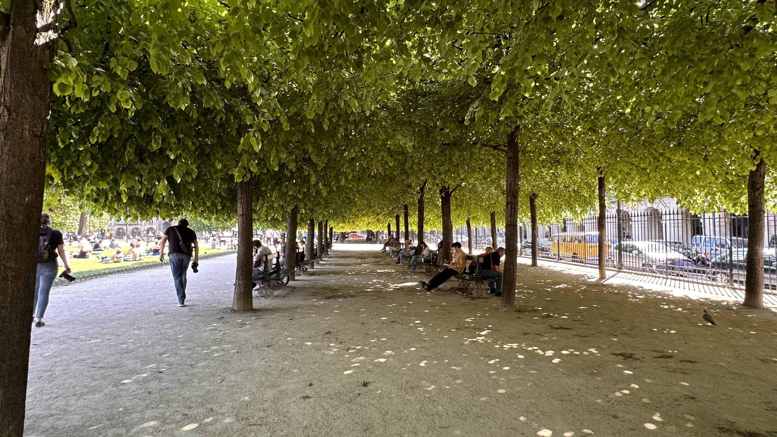 Shady area in the Place des Vosges