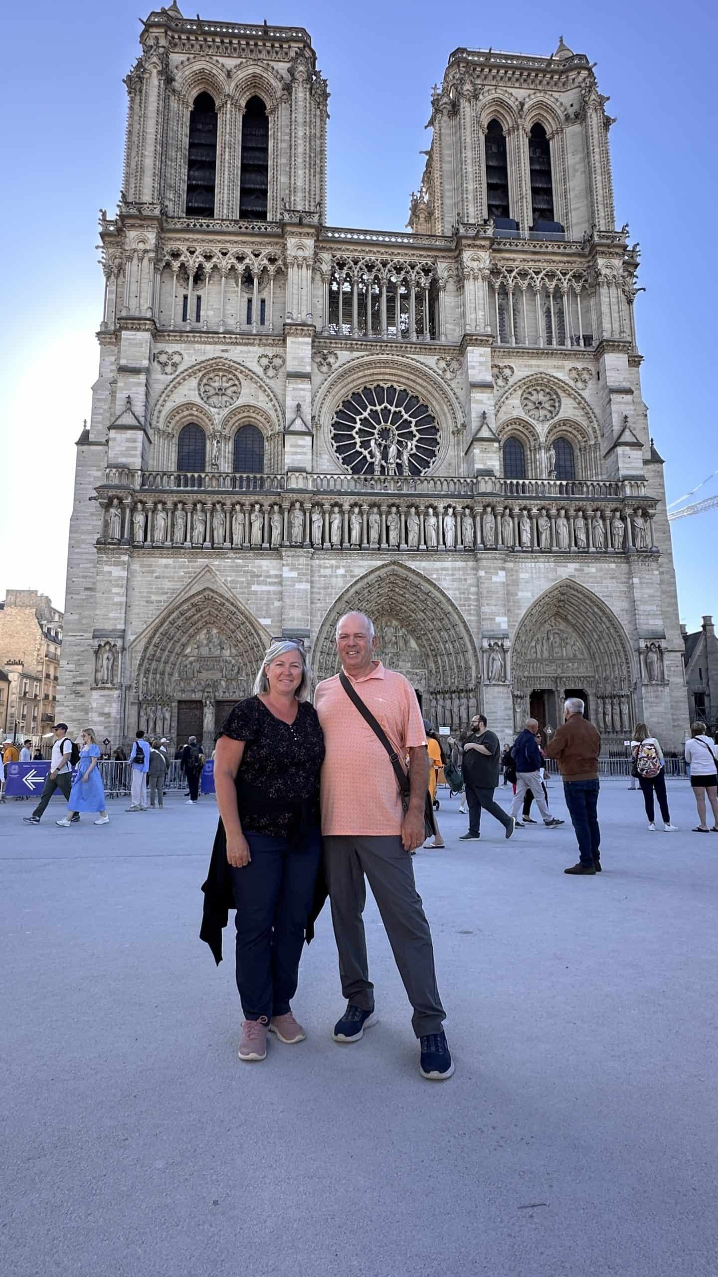 Our picture in front of the Notre Dame