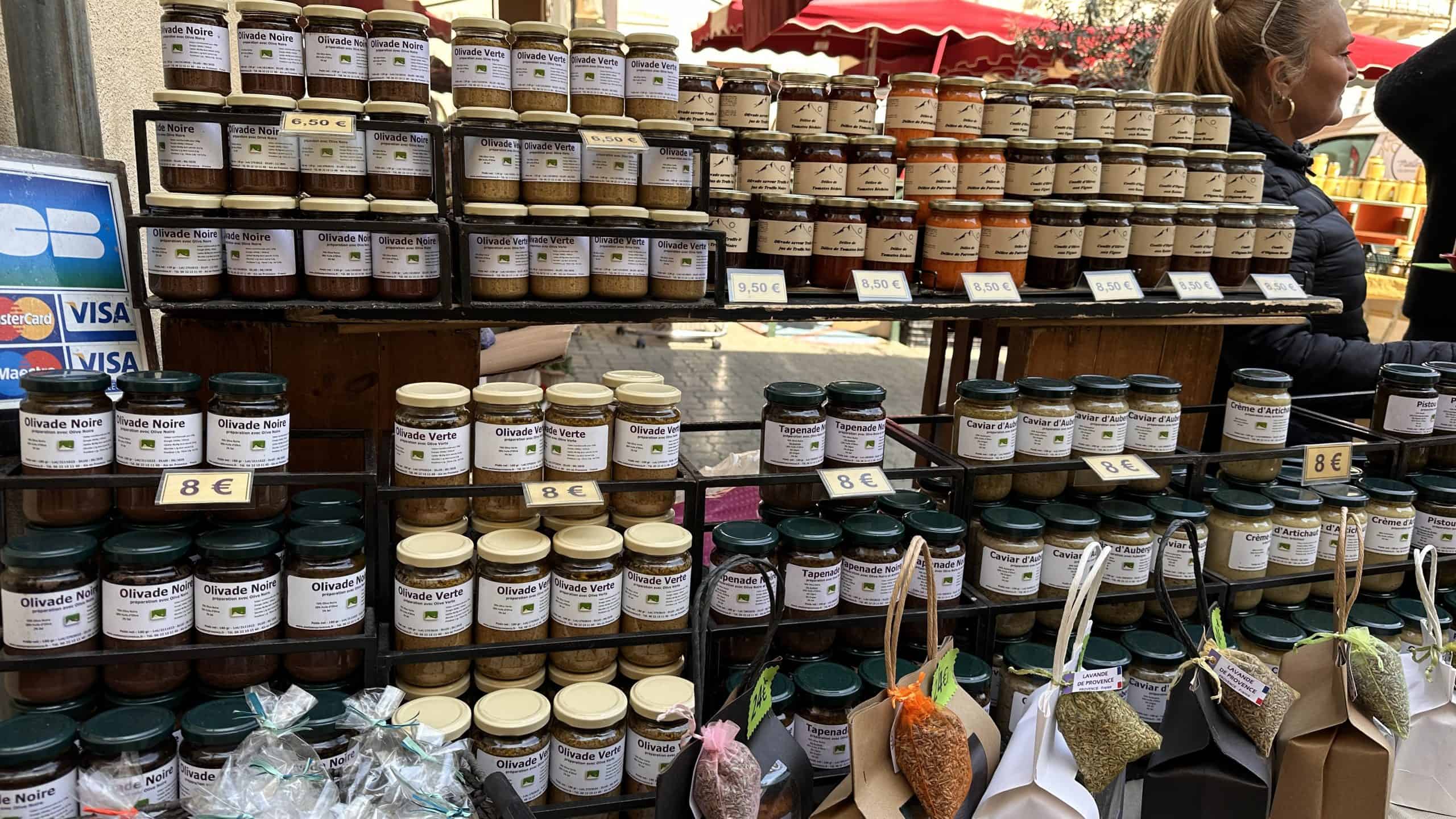 Specialities on sale at the Saint Remy market
