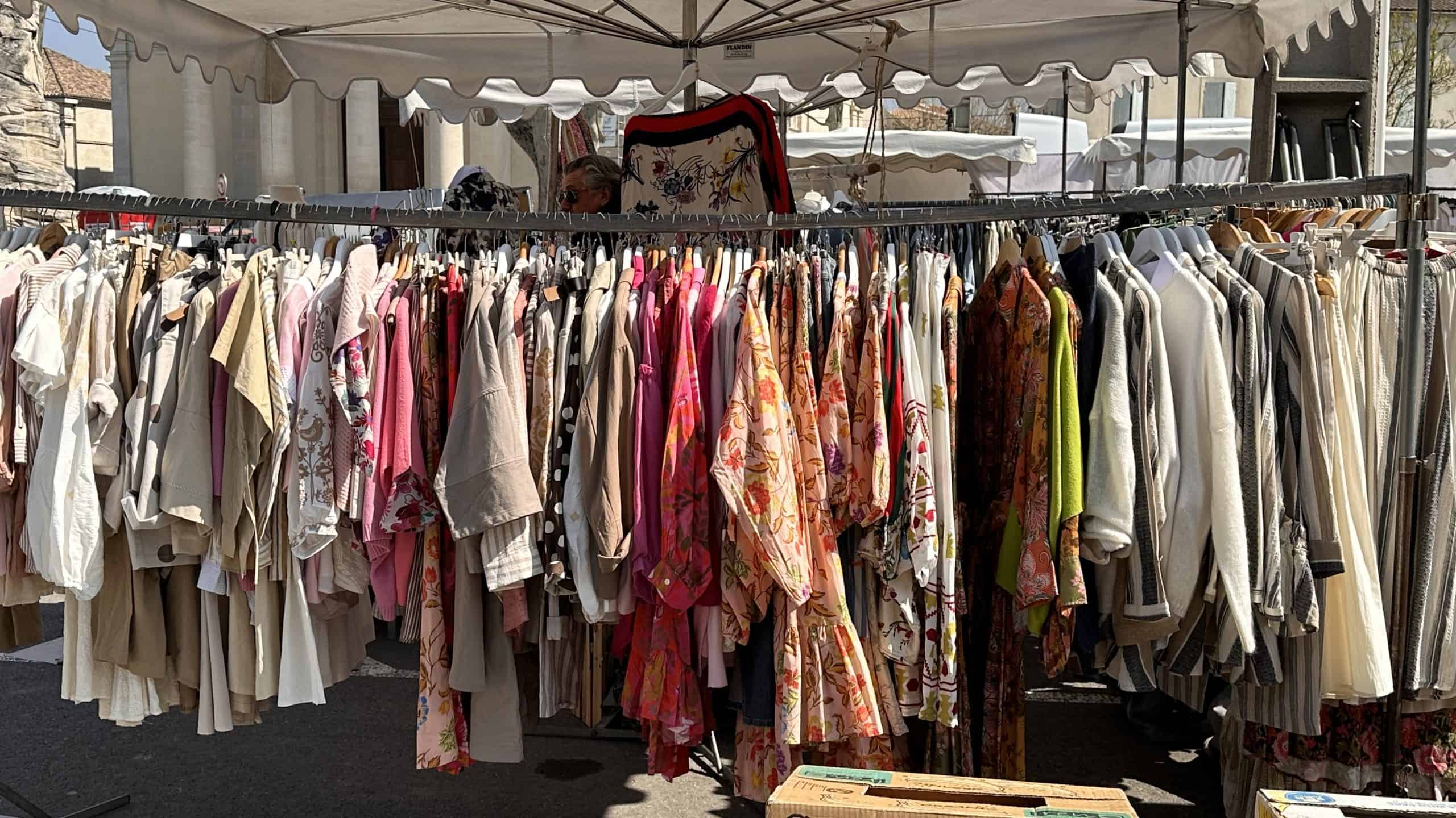 Clothing at the Saint Remy market