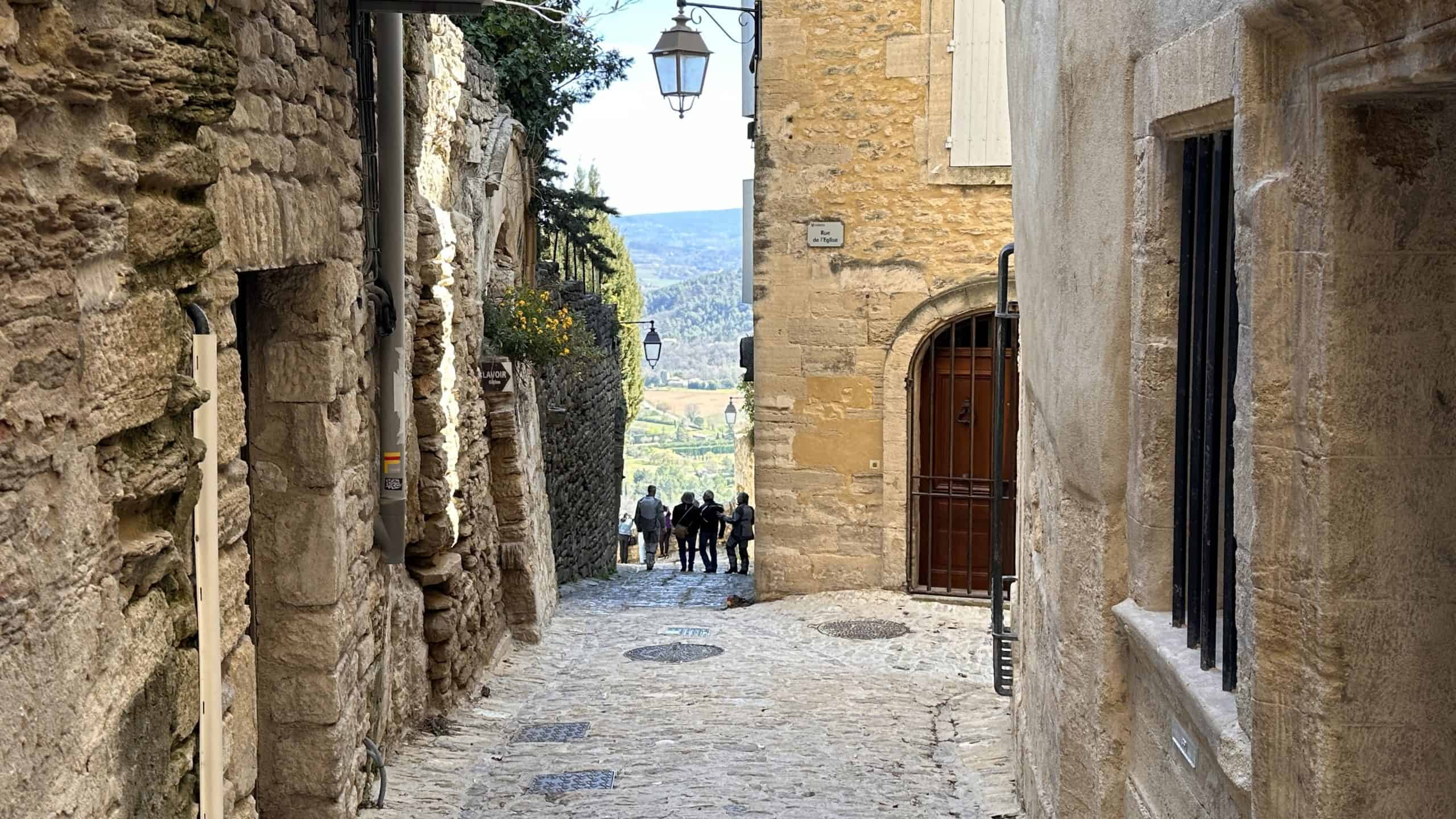 Cobblestone street in Gordes
