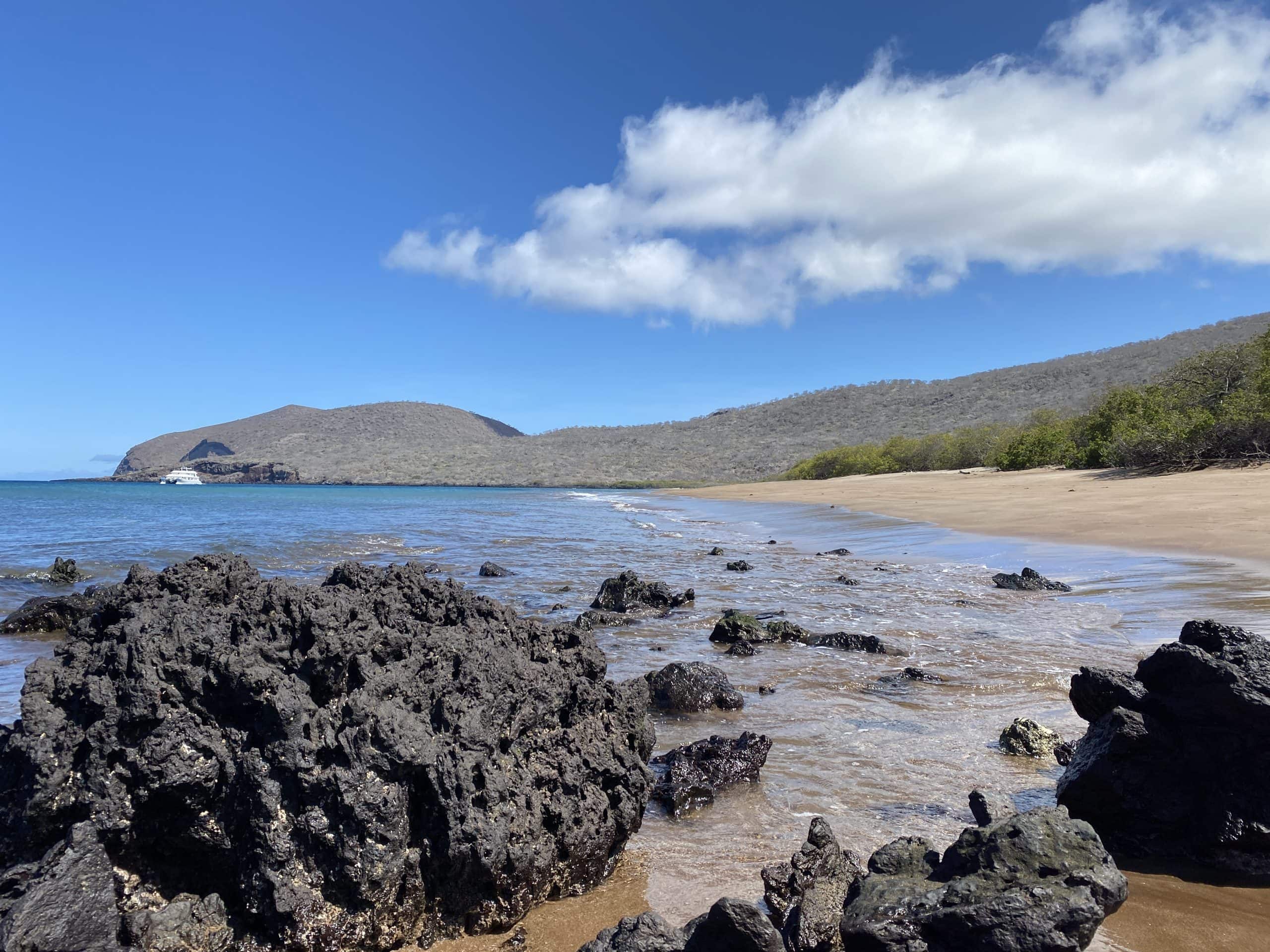Lava rock on Bachas Beach