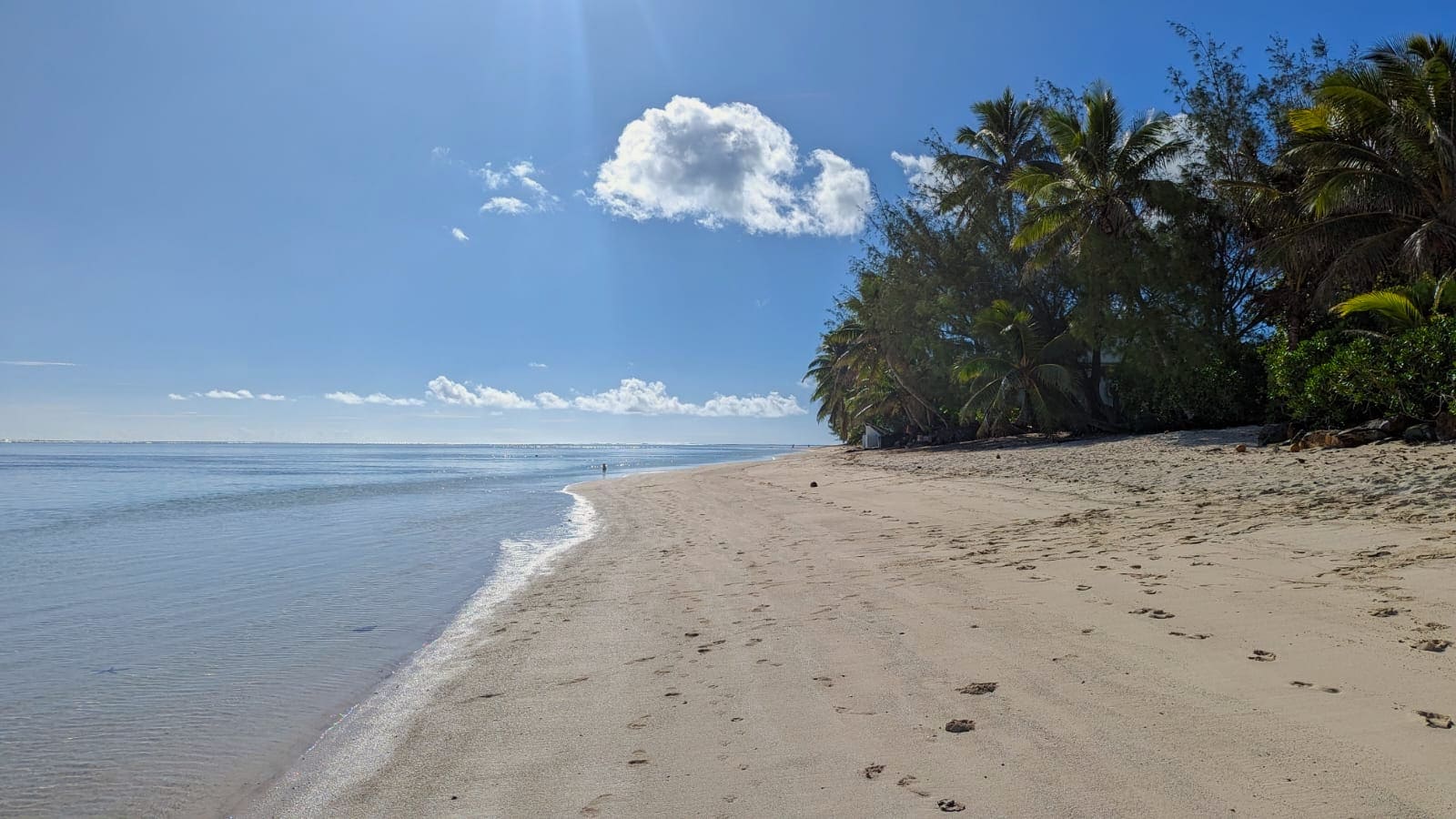The beach at Rarotonga