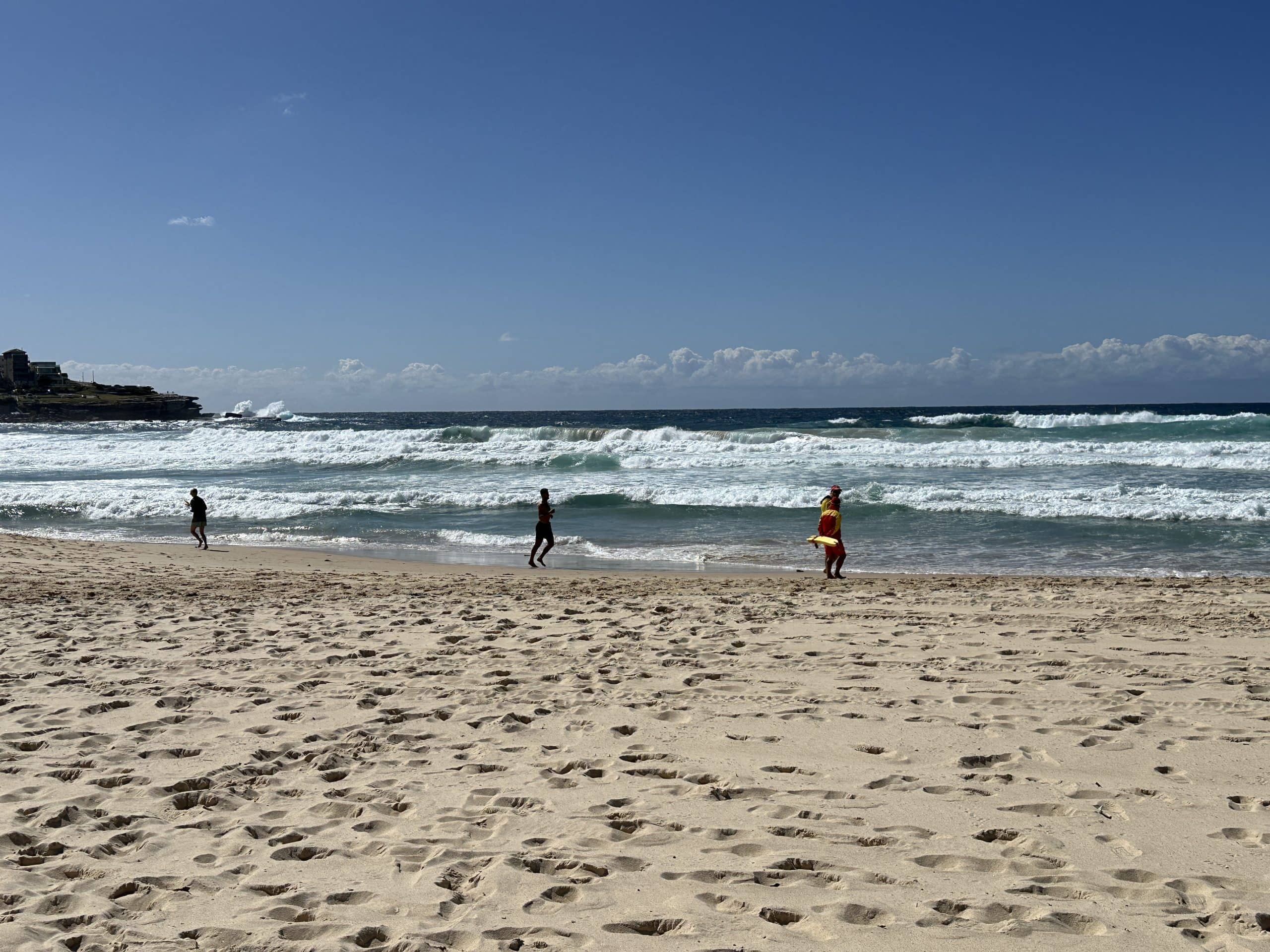 People enjoying Bondi Beach