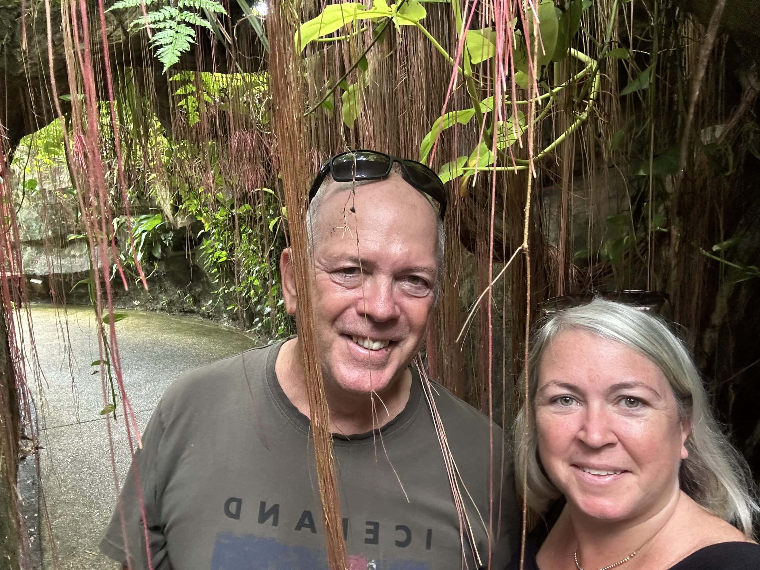 Our selfie at the butterfly gardens in Penang