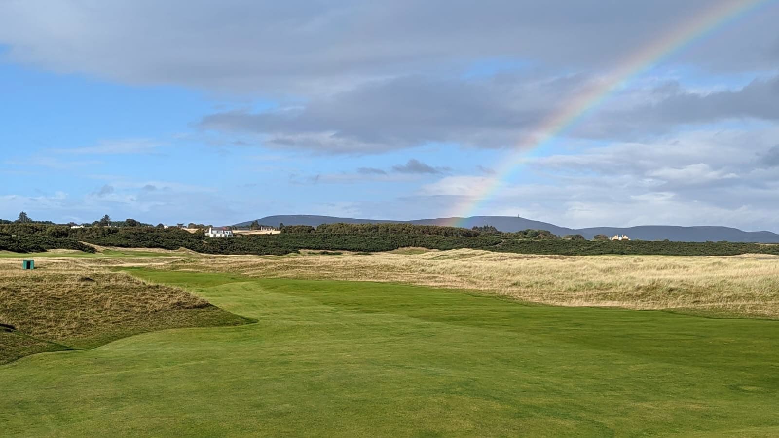 Royal Dornoch Golf Club with a rainbow