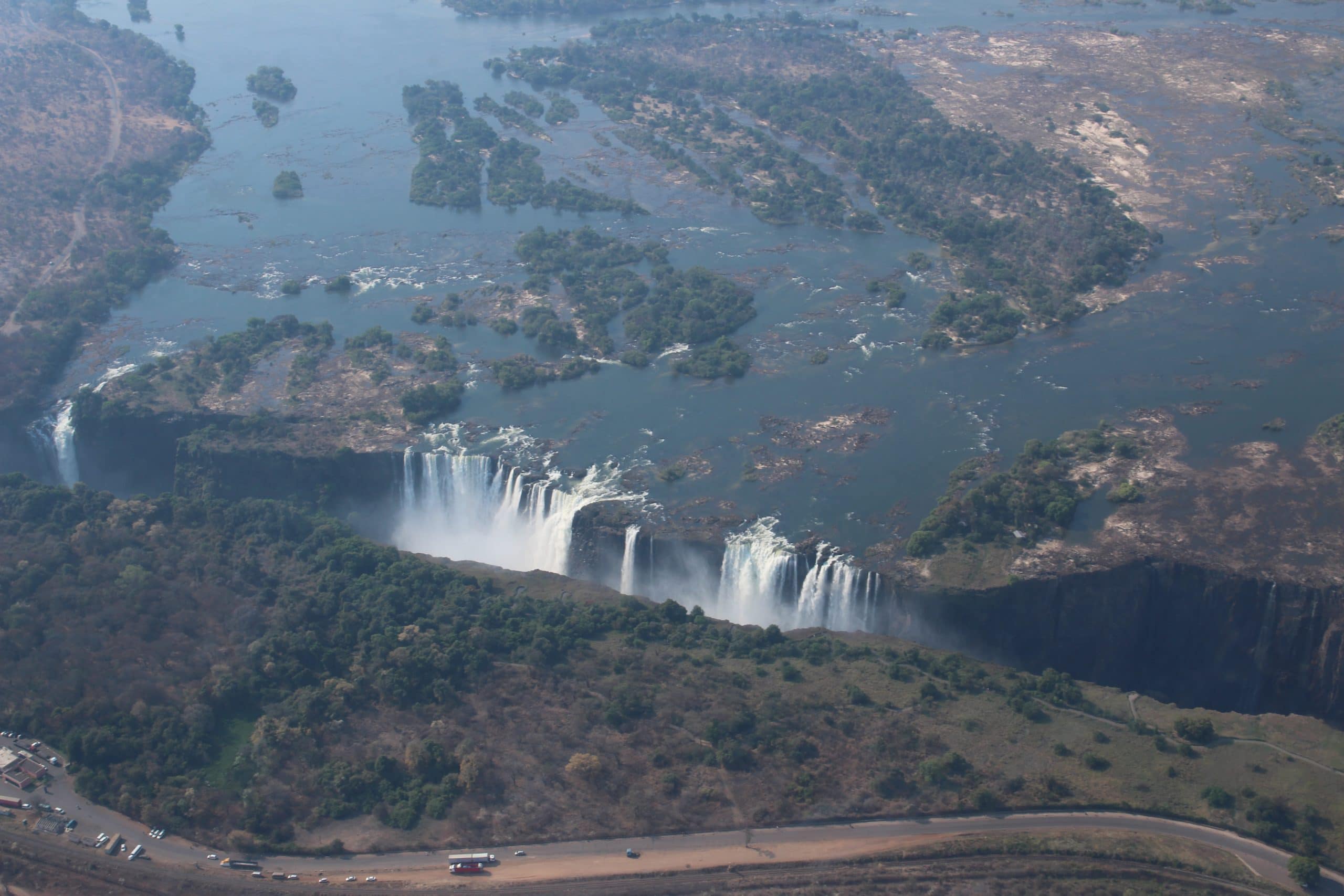 Victoria Falls from the helicopter