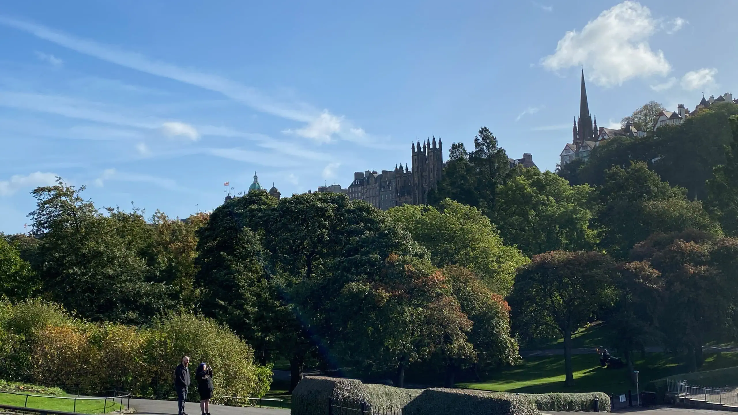 View of the castle from Princes Street Garden