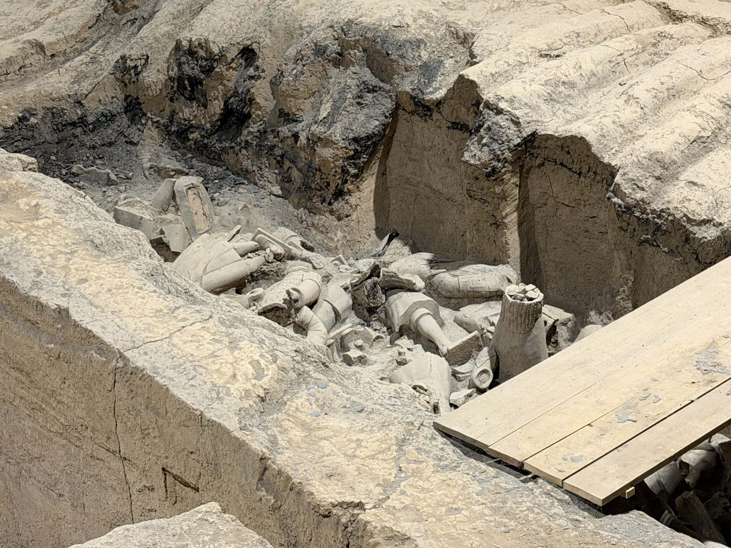 Pieces that haven't yet been restored