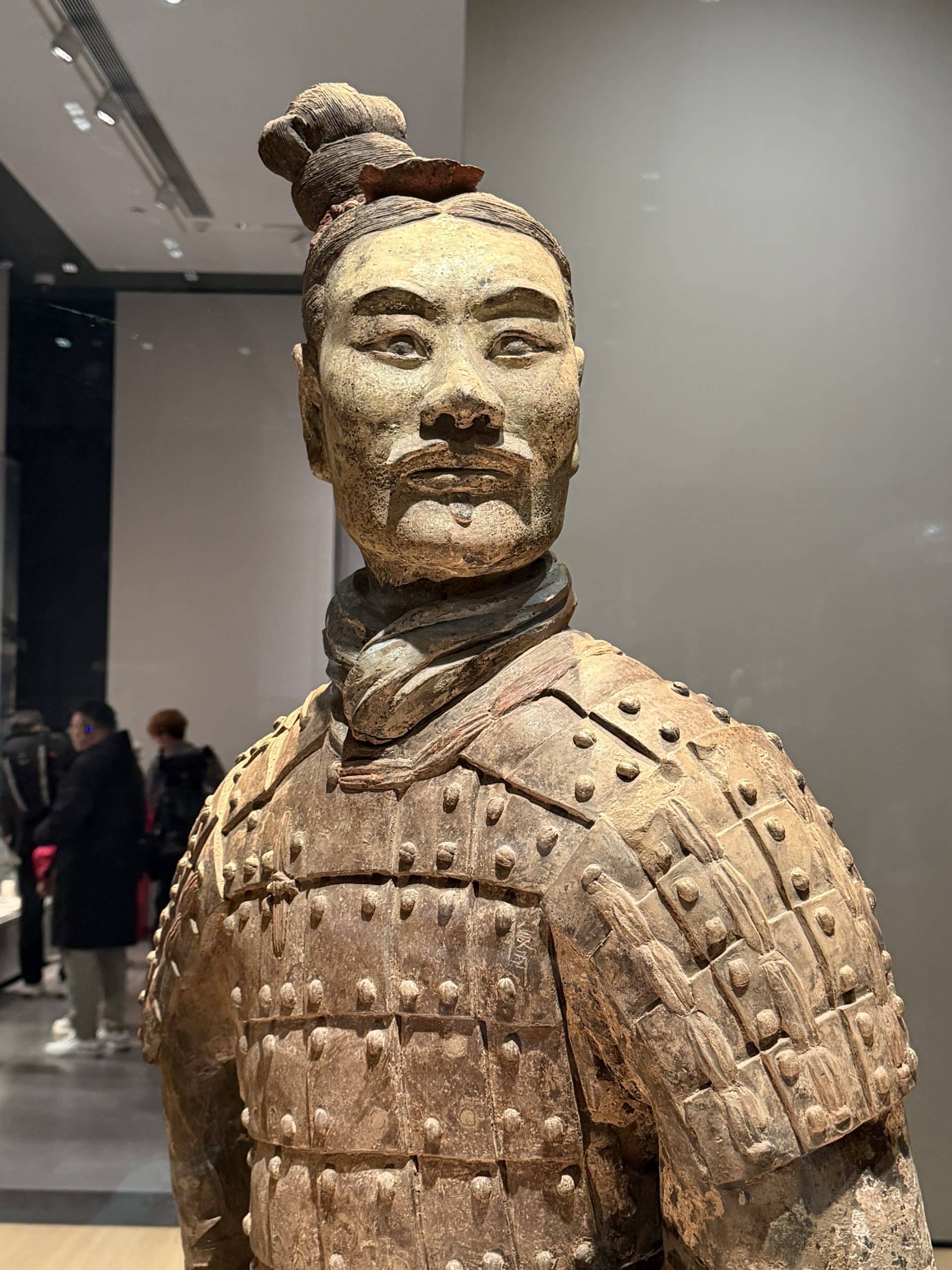 Statue with faint colours