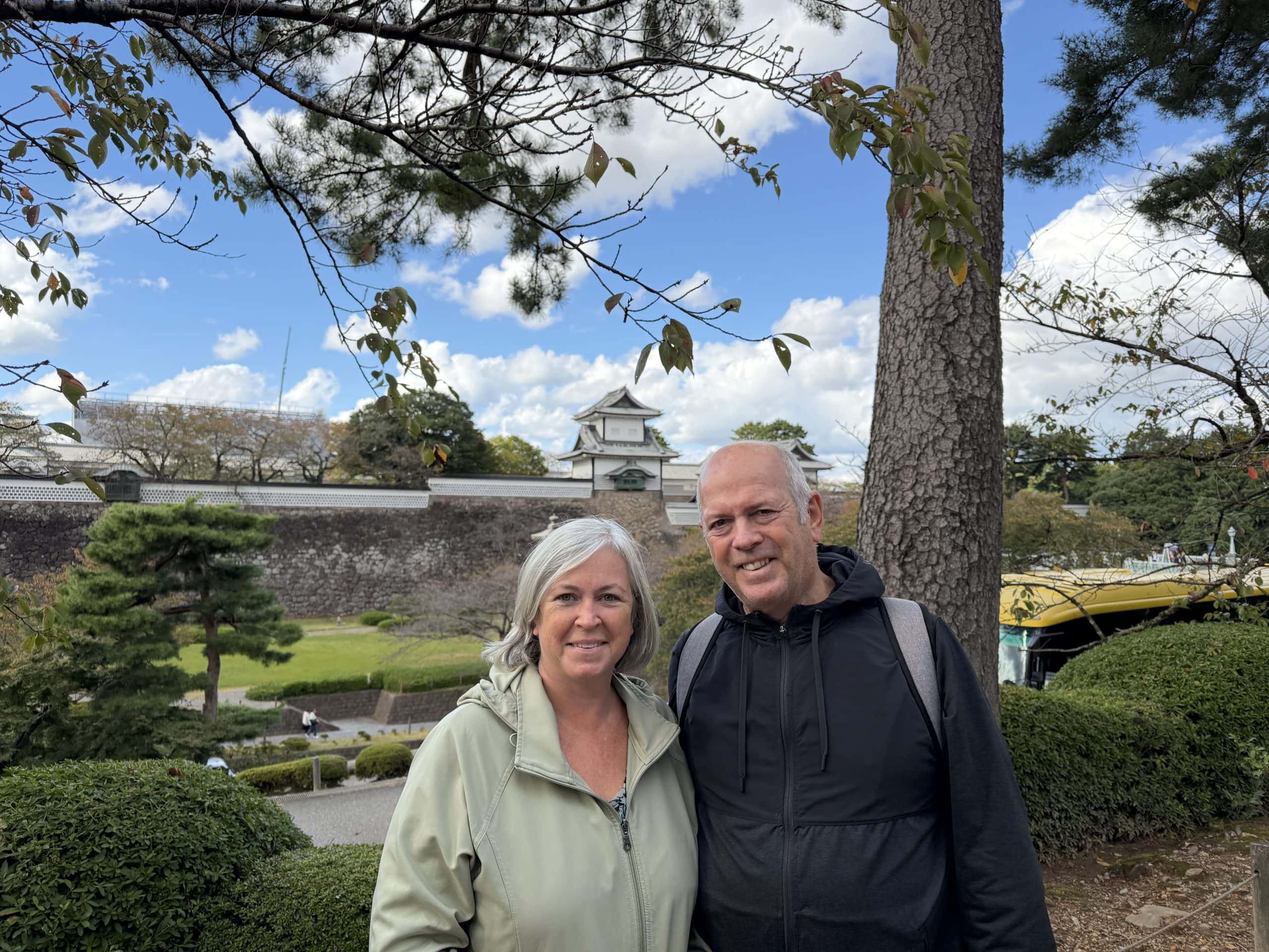 Our photo outside the Castle Park