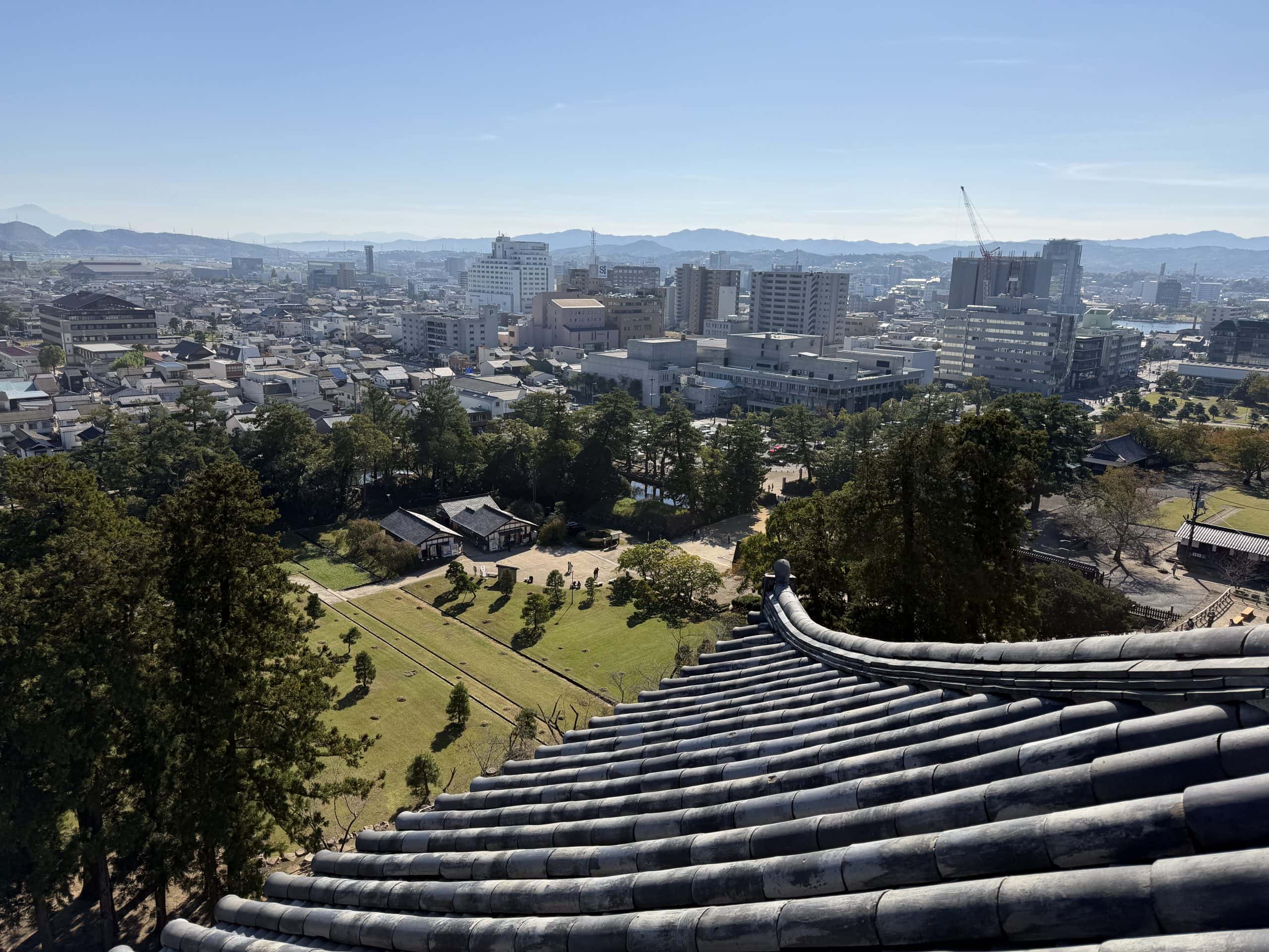 City view from the top floor of Matsue Castle