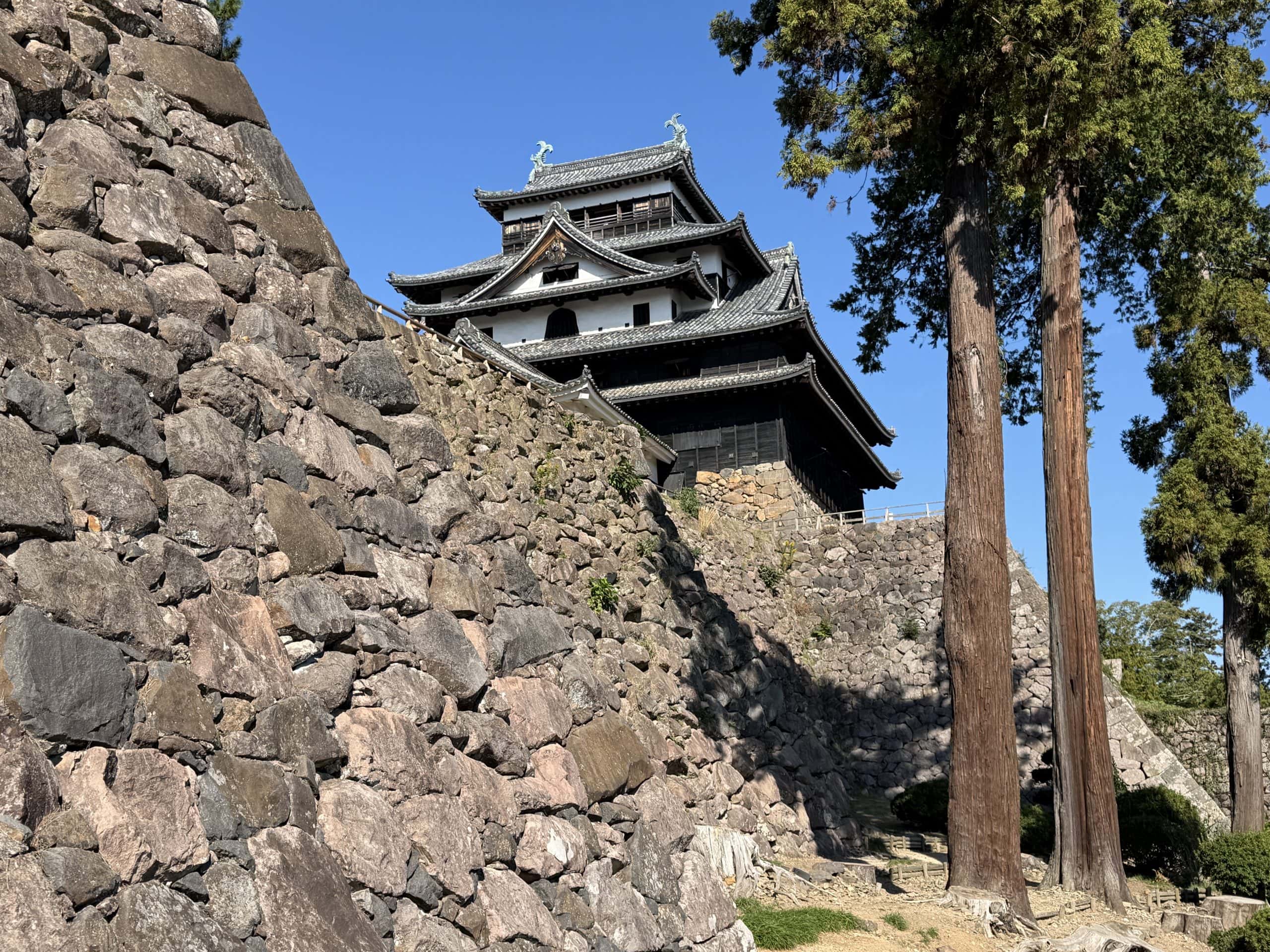 Stone walls around Matsue Castle