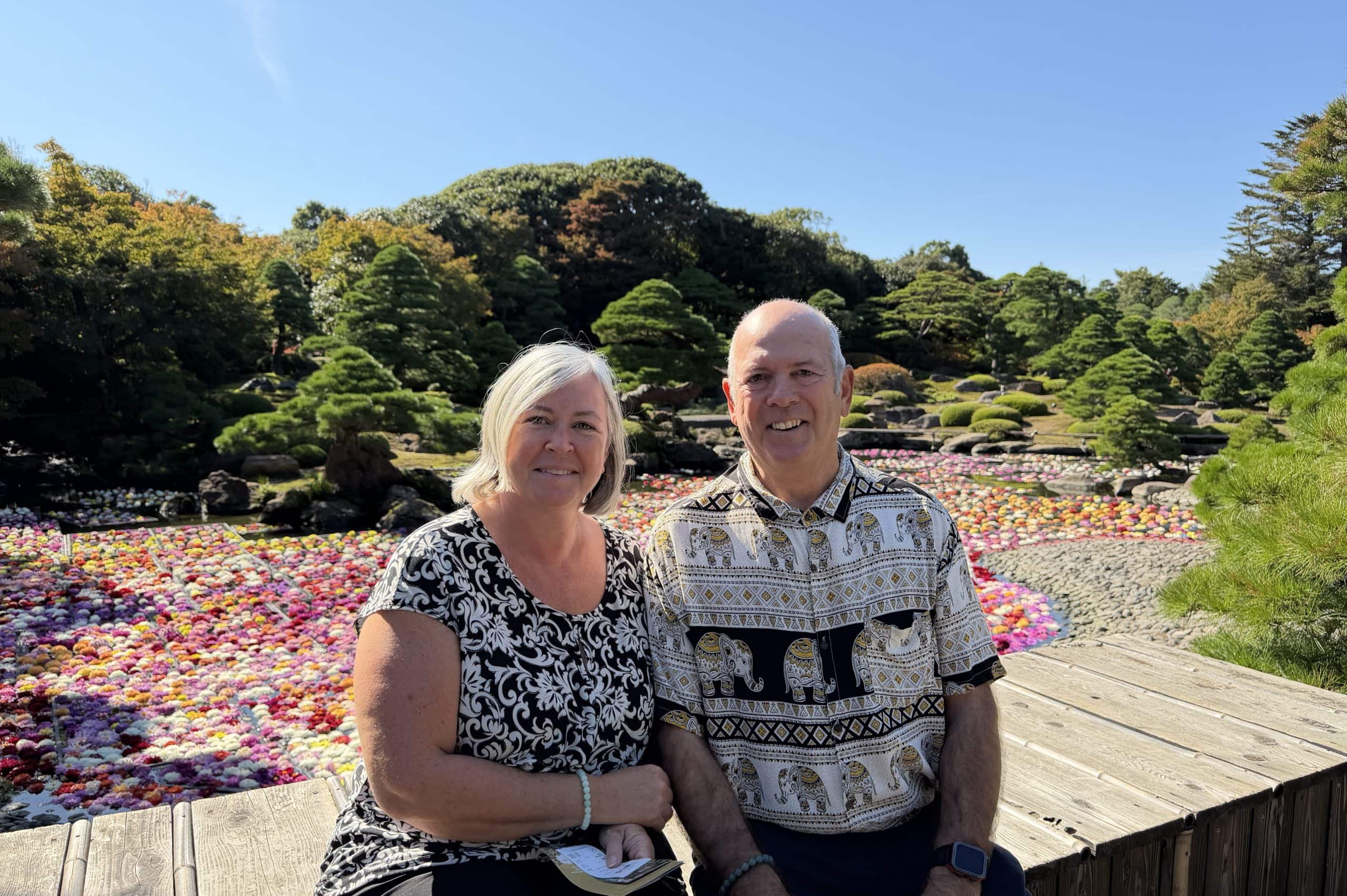 Our photo with the dahlias