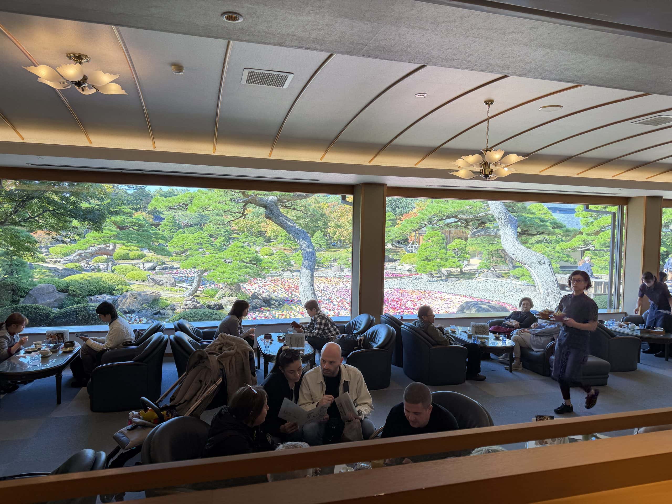 Cafe overlooking the gardens