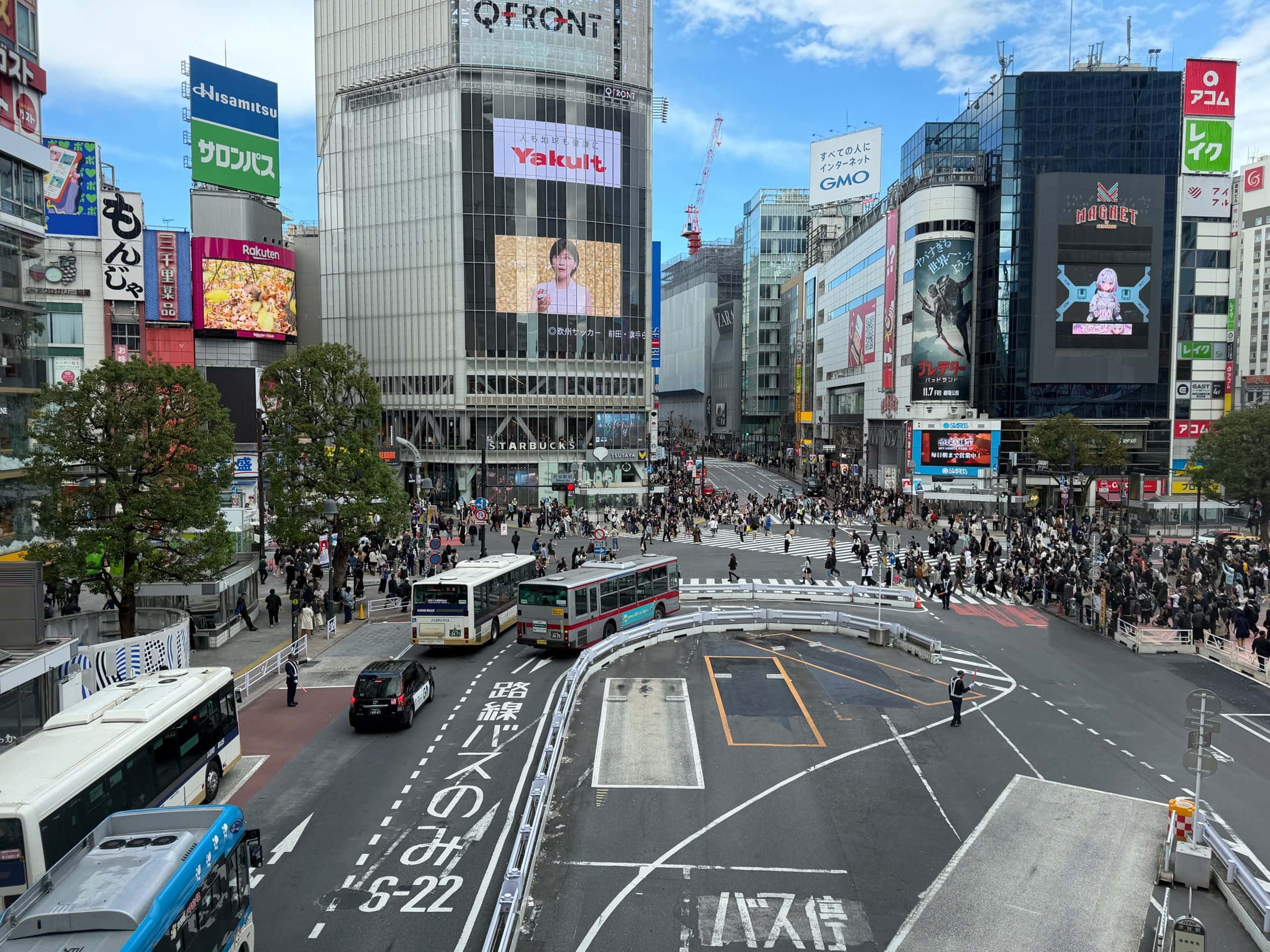 Shibuya Crossing from overhead