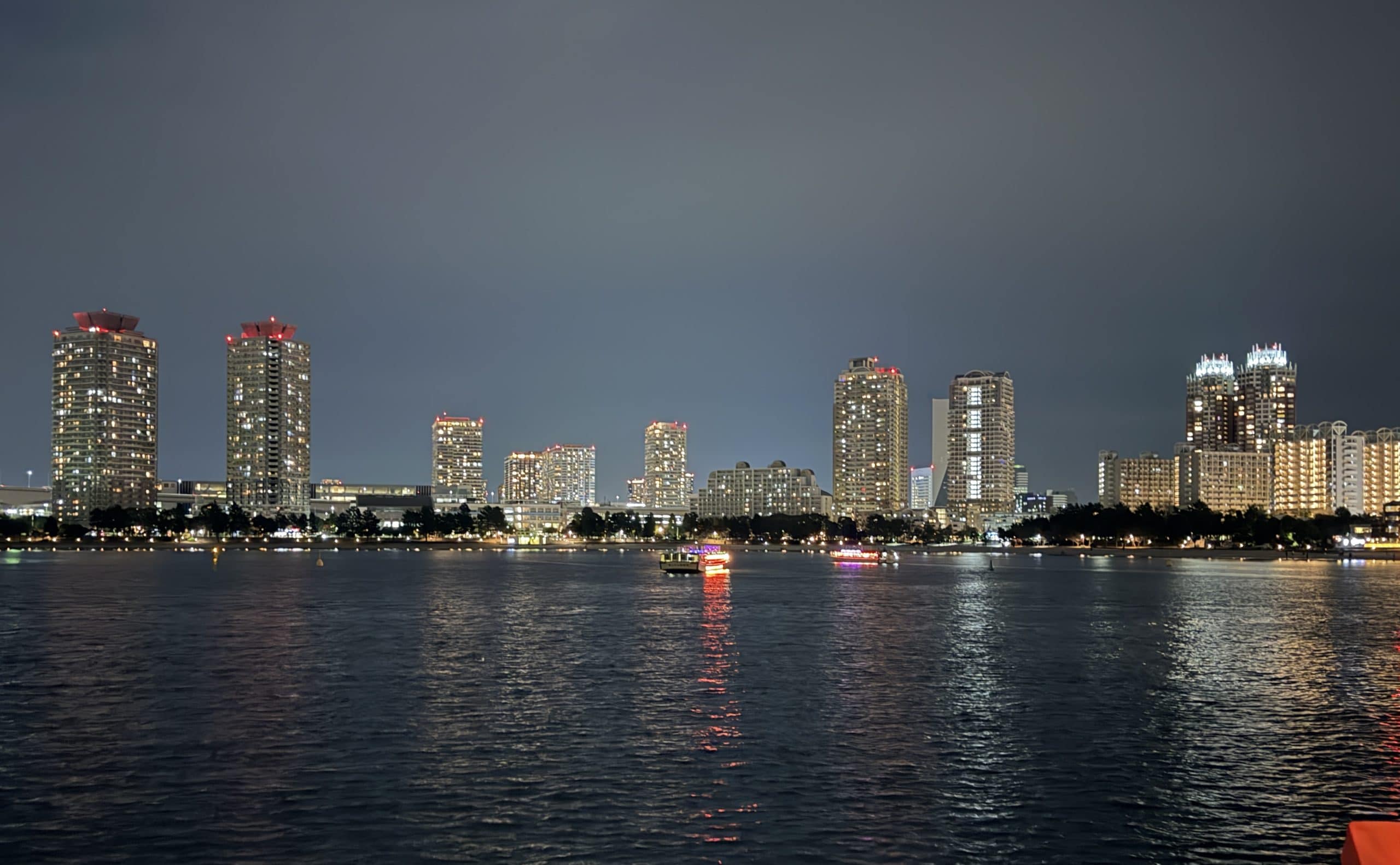 City skyline from the houseboat