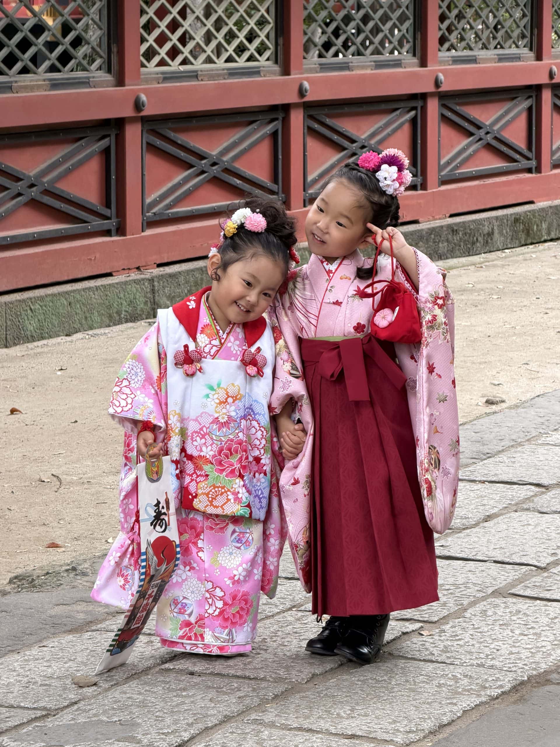 Darling girls dressed in kimono