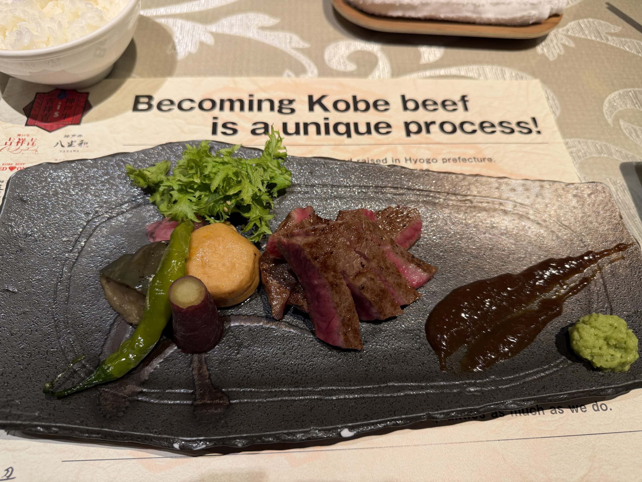 Our Kobe beef meal