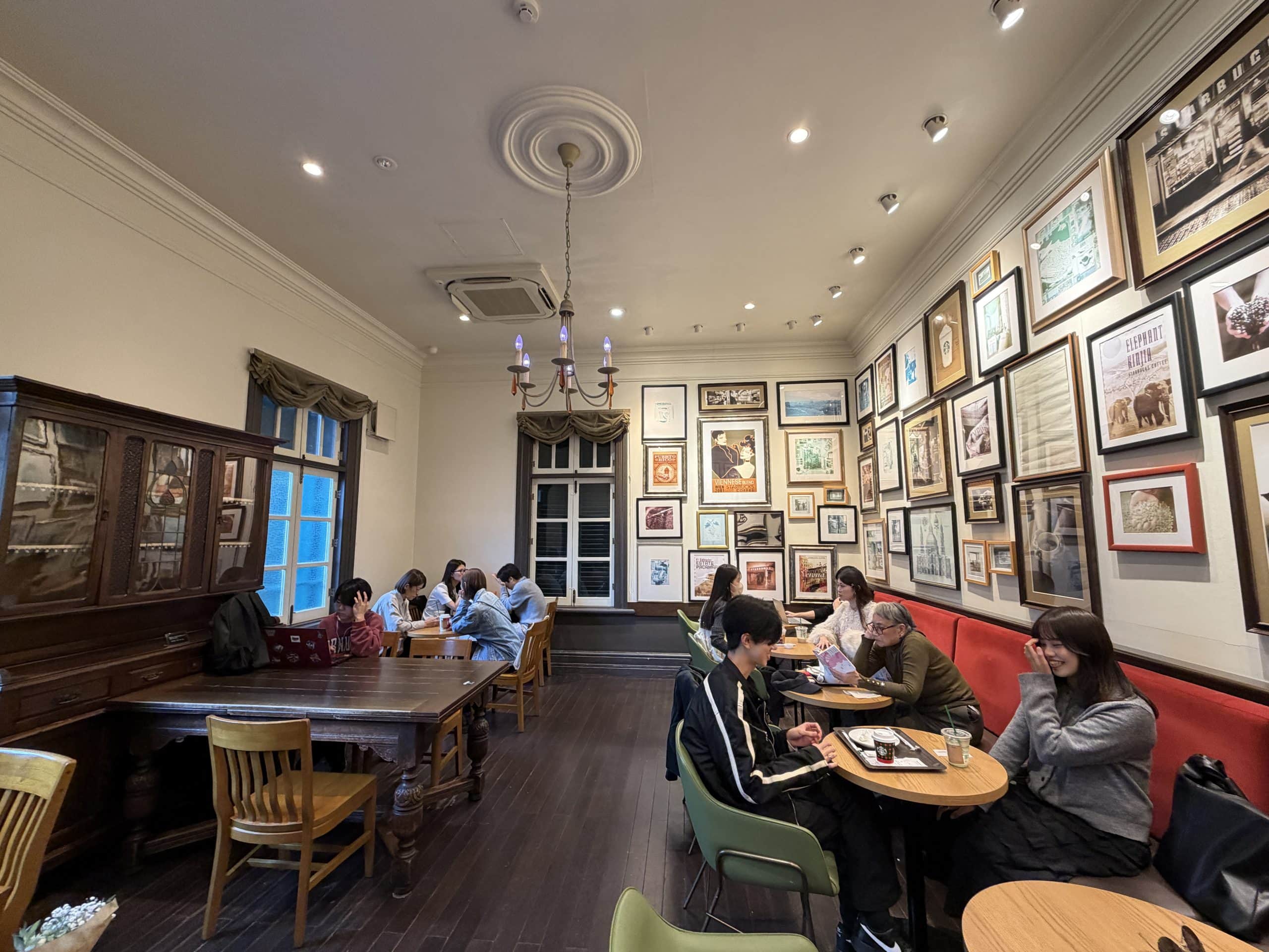 Rooms inside the Starbucks