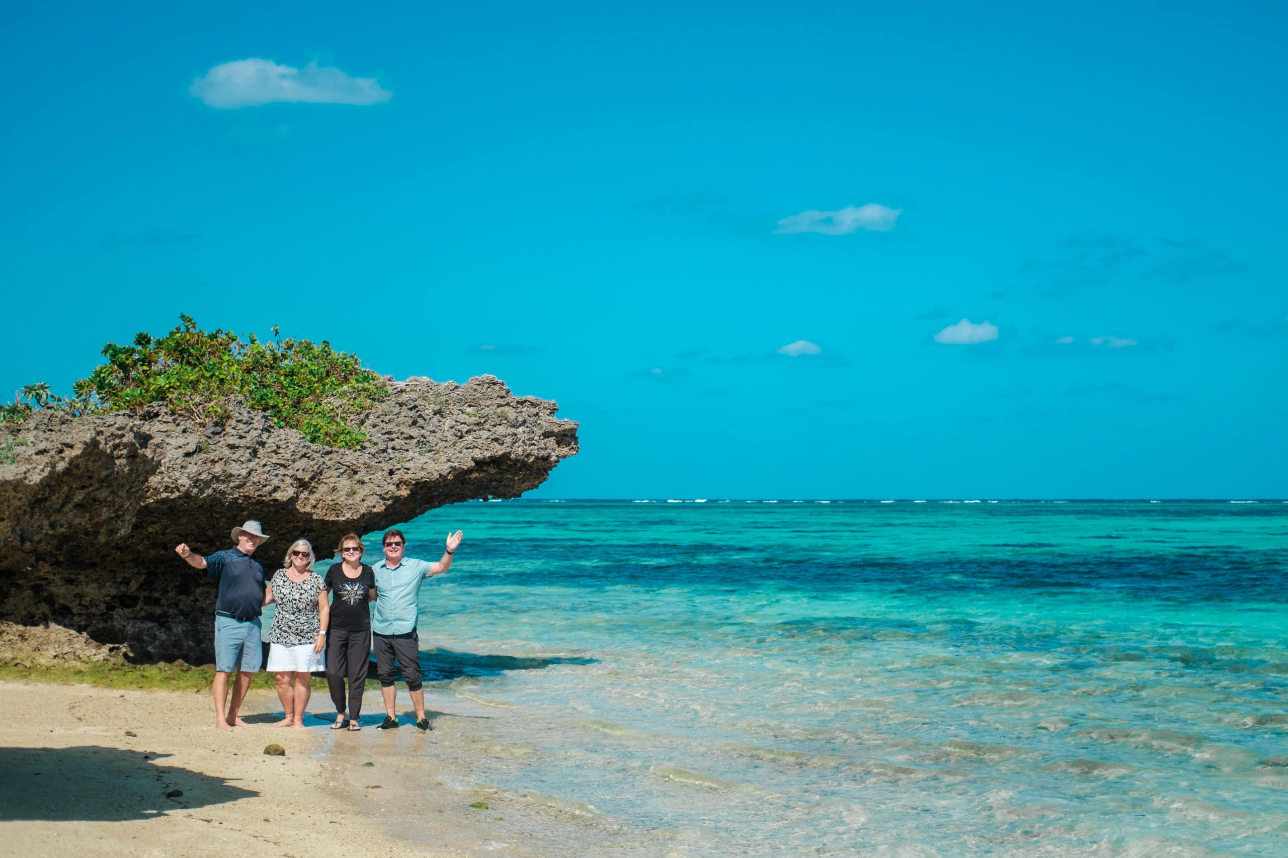 Our friends and us on Tabaga Beach