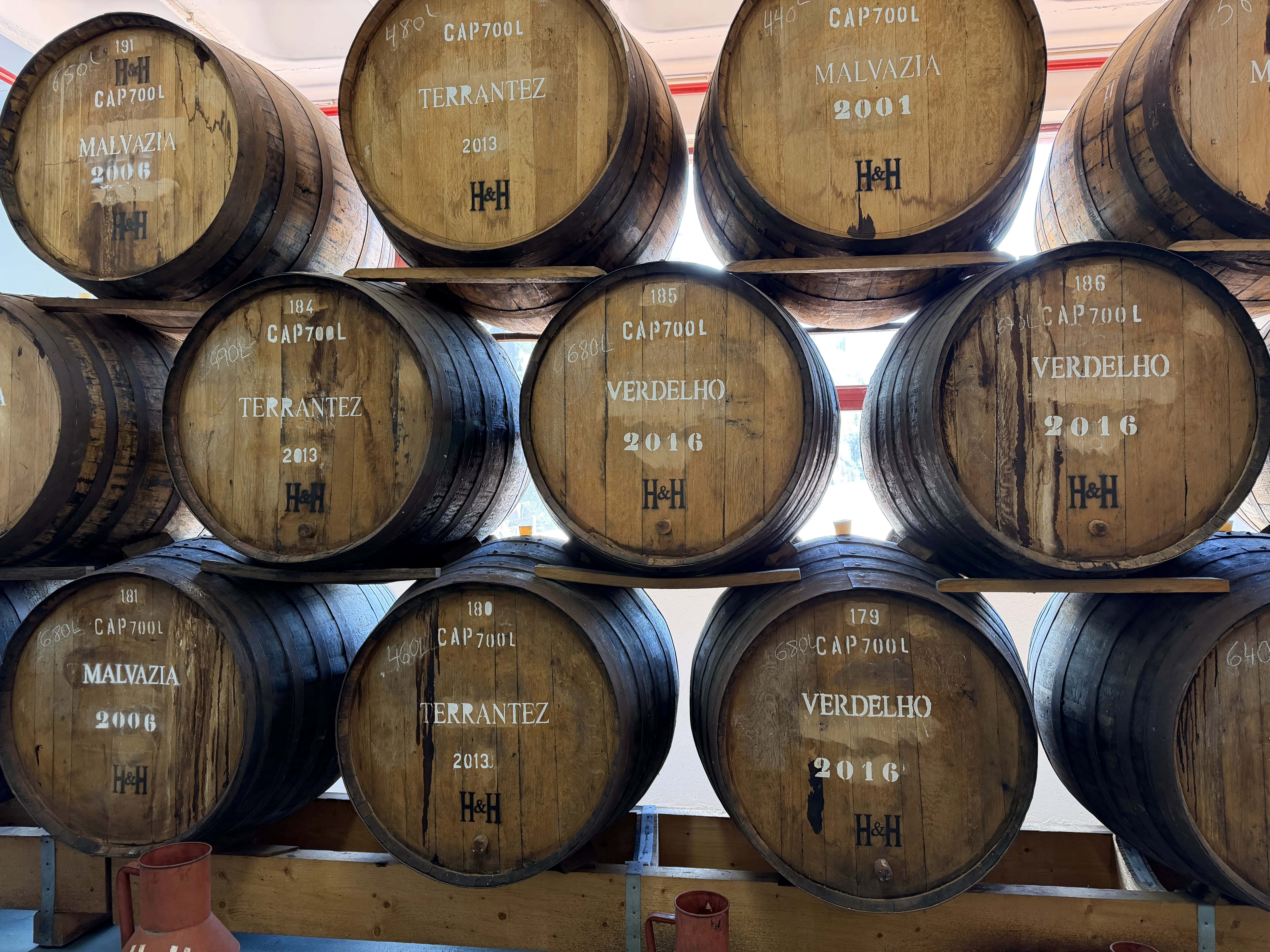 Barrels of wine