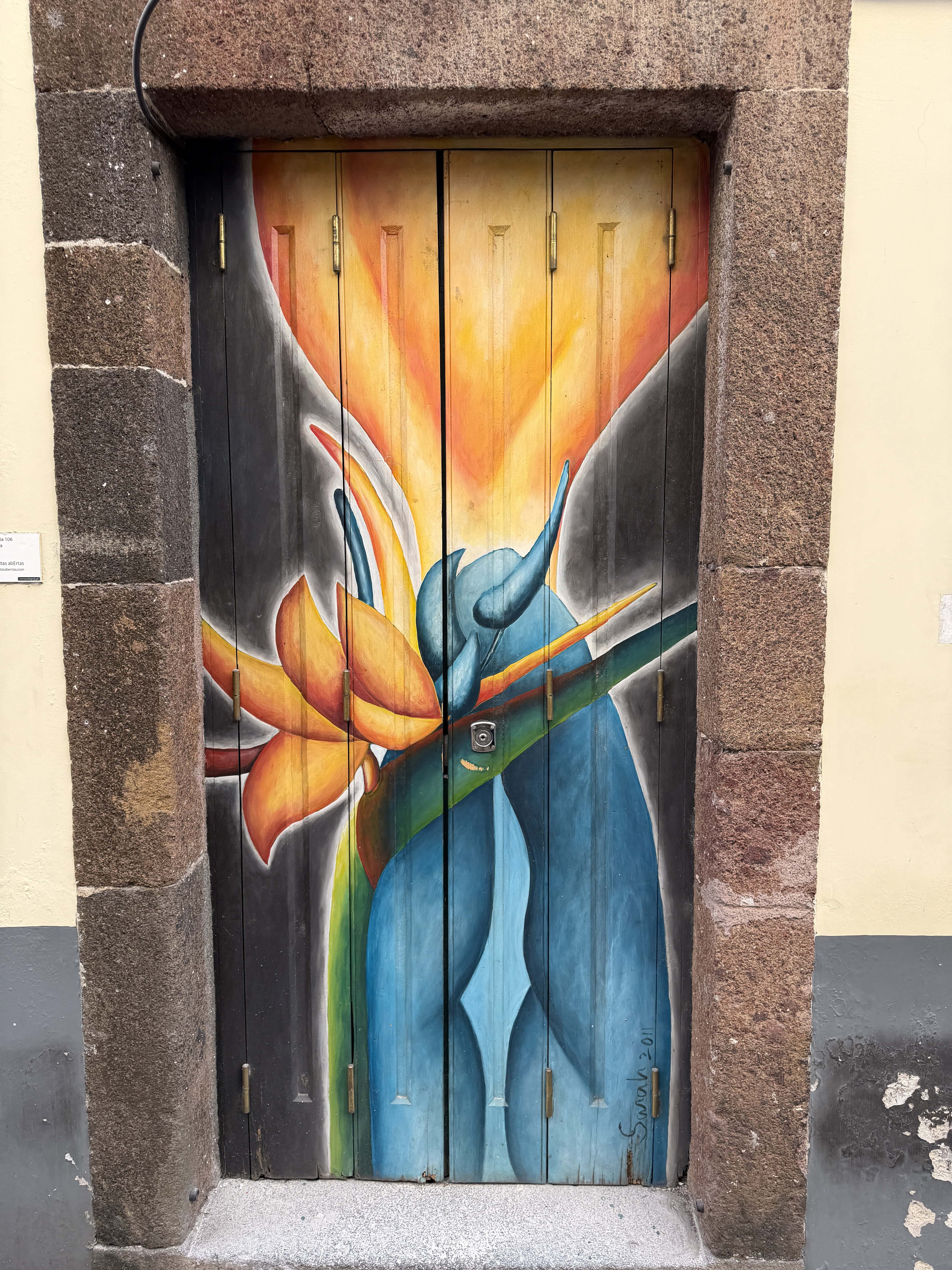 decorated door