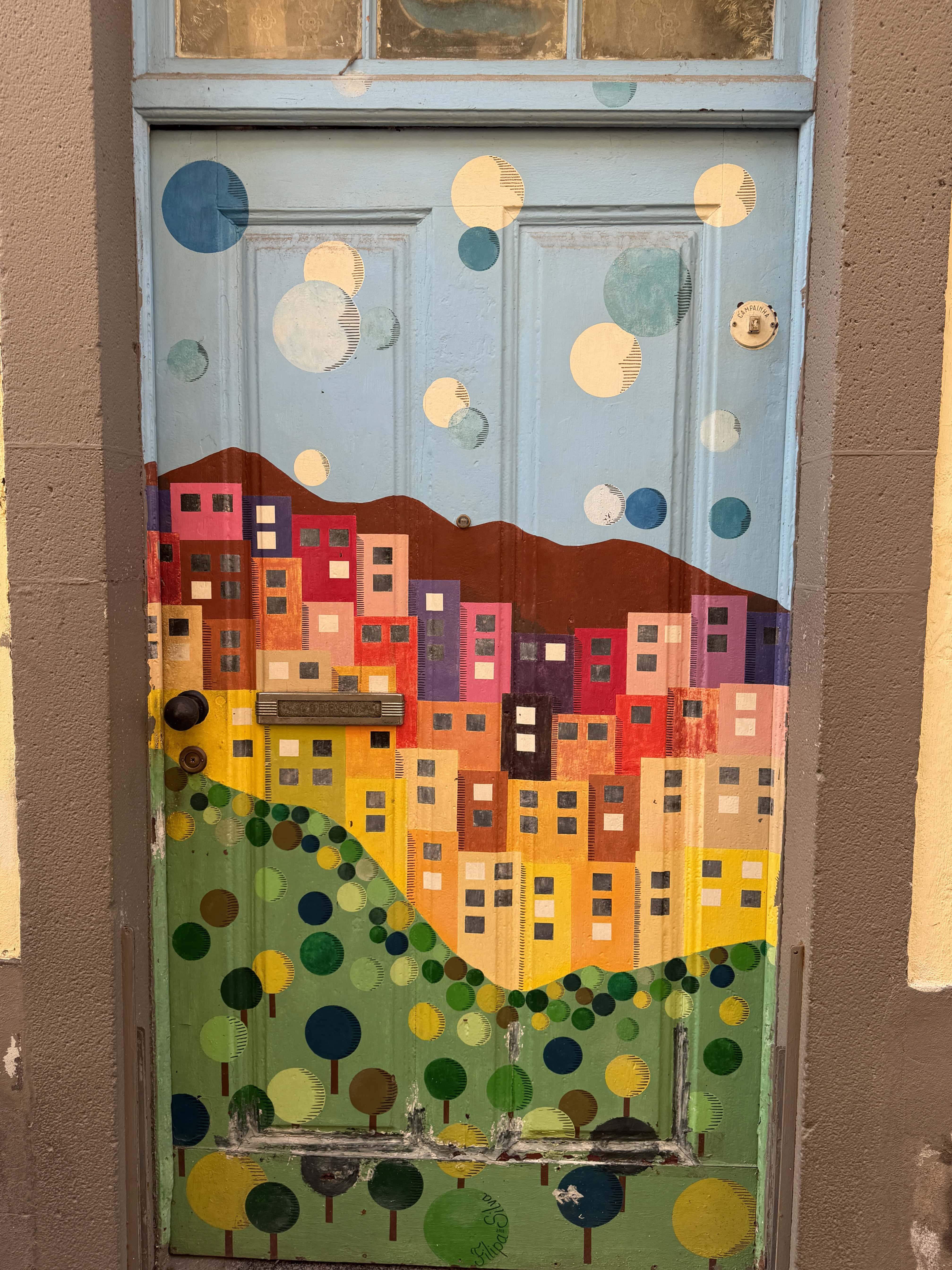 decorated door