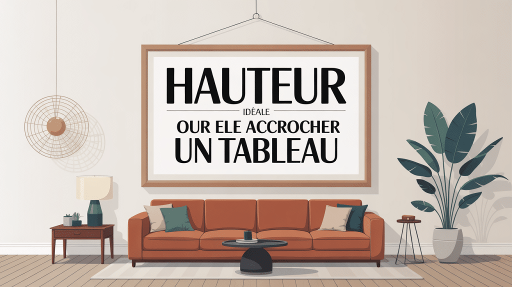 a quelle hauteur accrocher un tableau illustration décoration moderne