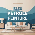 bleu pétrole peinture sur murs déco moderne