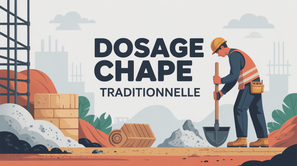 illustration chape traditionnelle dosage matériaux chantier