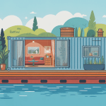 conteneur aménagé transformé en maison moderne