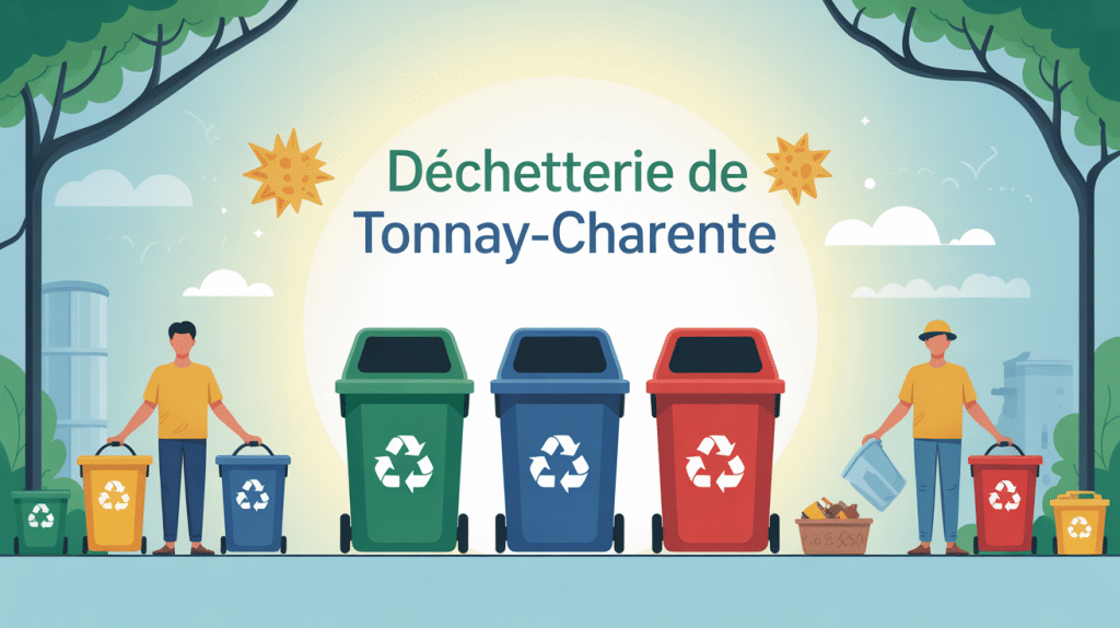 gestion des déchets à la déchetterie tonnay charente